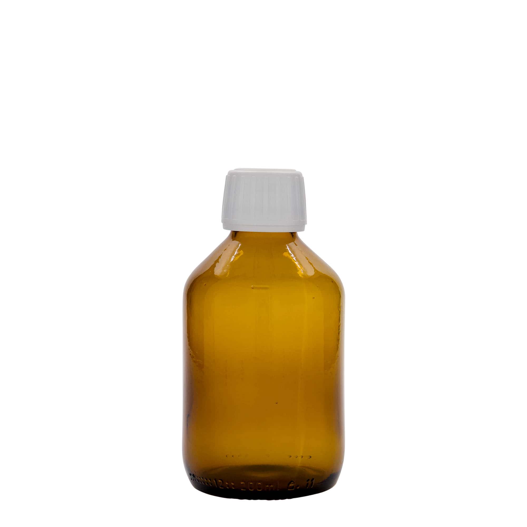 200 ml sticlă medicală, maro, sticlă, gât: PP 28