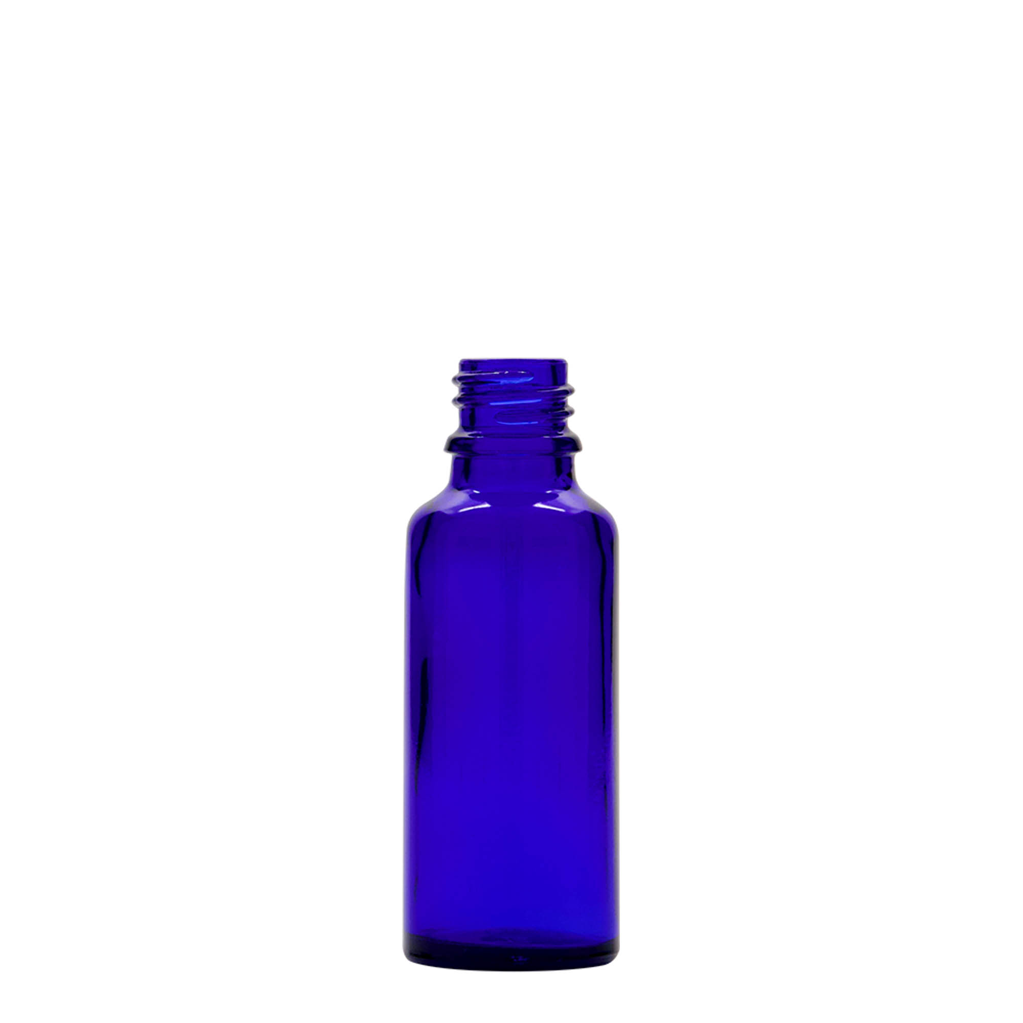 30 ml sticlă cu picurător, medicală, sticlă, albastru regal-roșu, gura: DIN 18 30 ml sticlă cu picurător, medicală, sticlă, albastru regal-roșu, gura: DIN 18