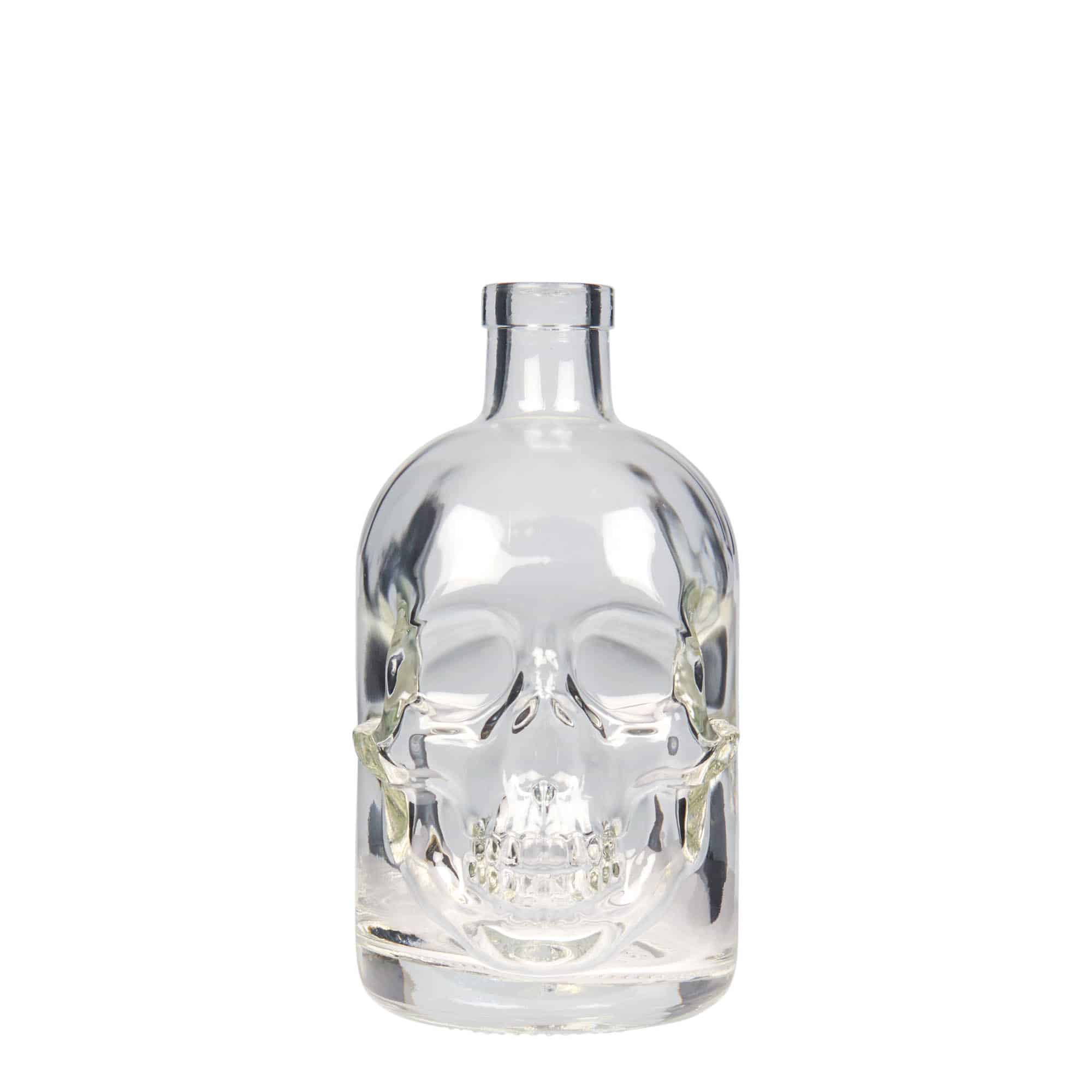 Sticlă de sticlă de 500 ml „Cap de mort”, deschidere: dop de plută
