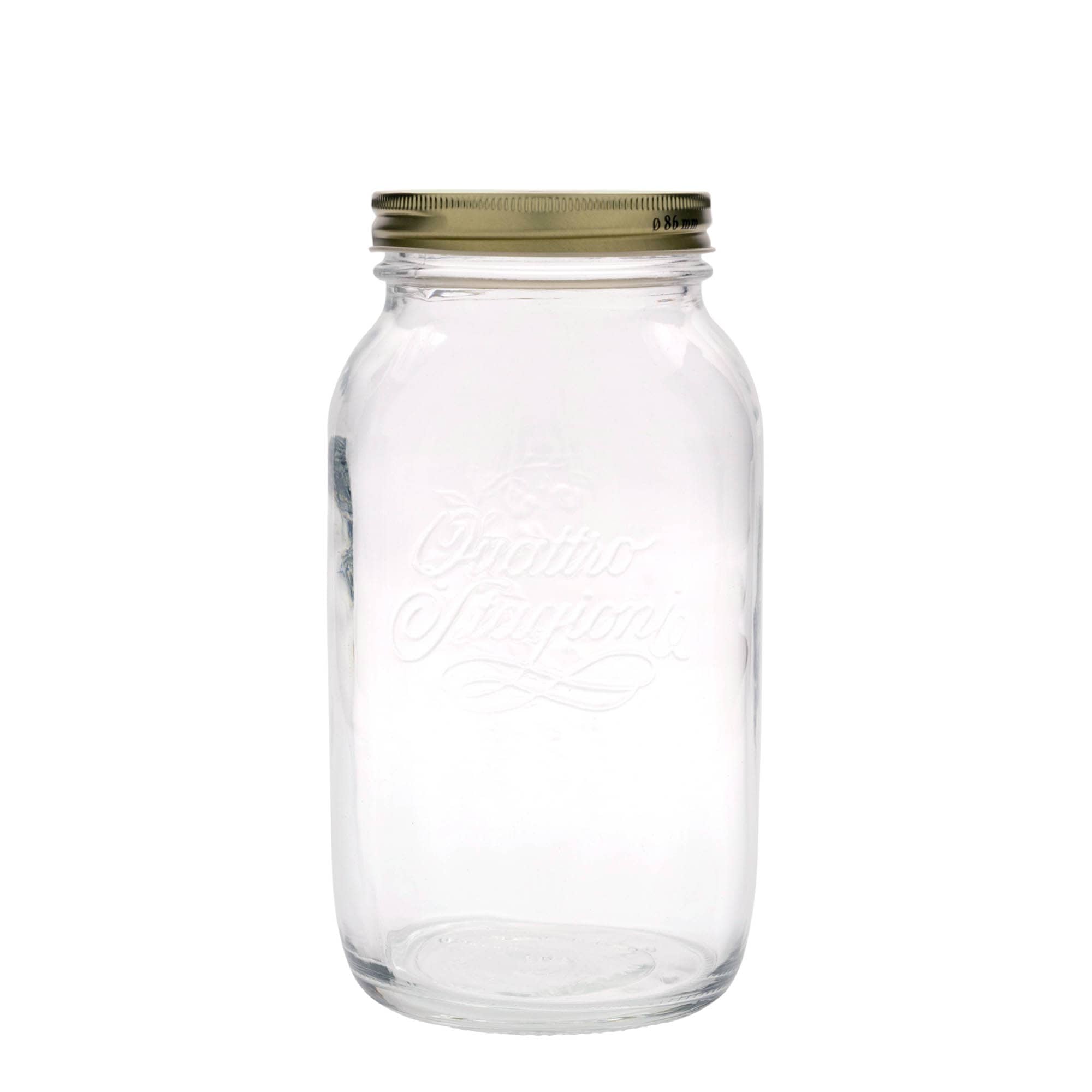 1.500 ml sticlă 'Quattro Stagioni', gura: capac cu filete