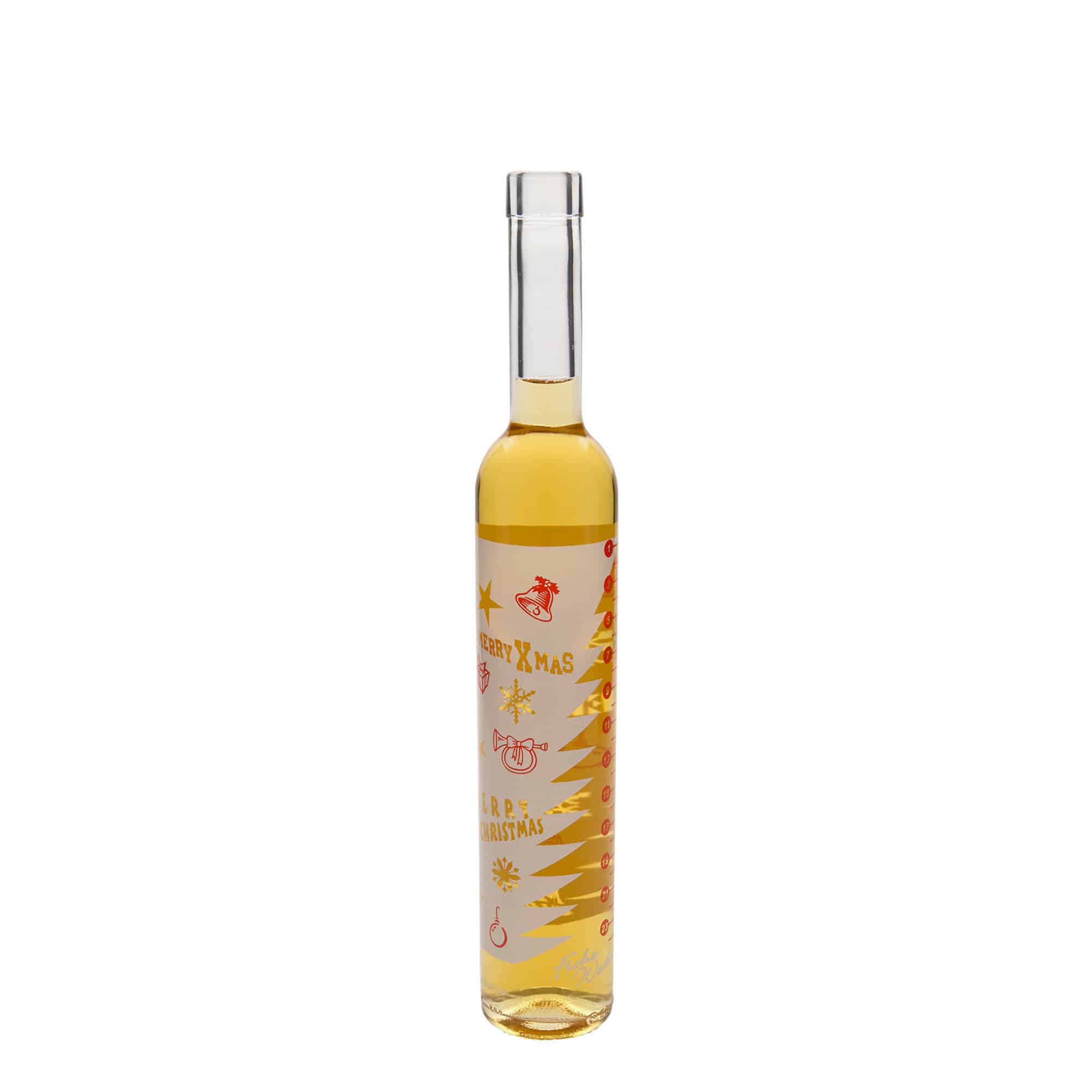 Sticlă de sticlă de 500 ml Maximo imprimată „Calendar de Advent”, gura: dop de plută