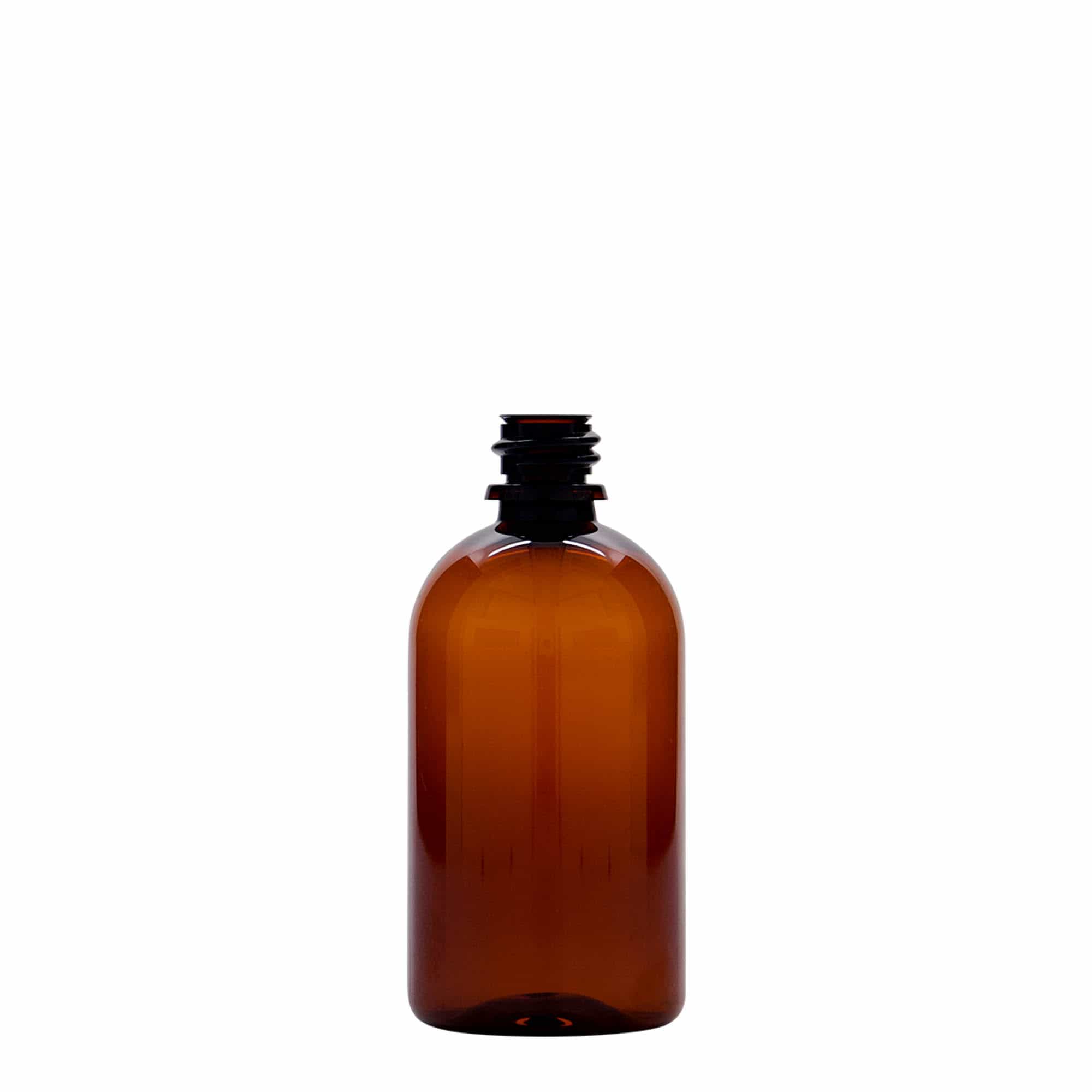 100 ml sticlă medicală PET „Easy Living”, maro, plastic, gura: DIN 18