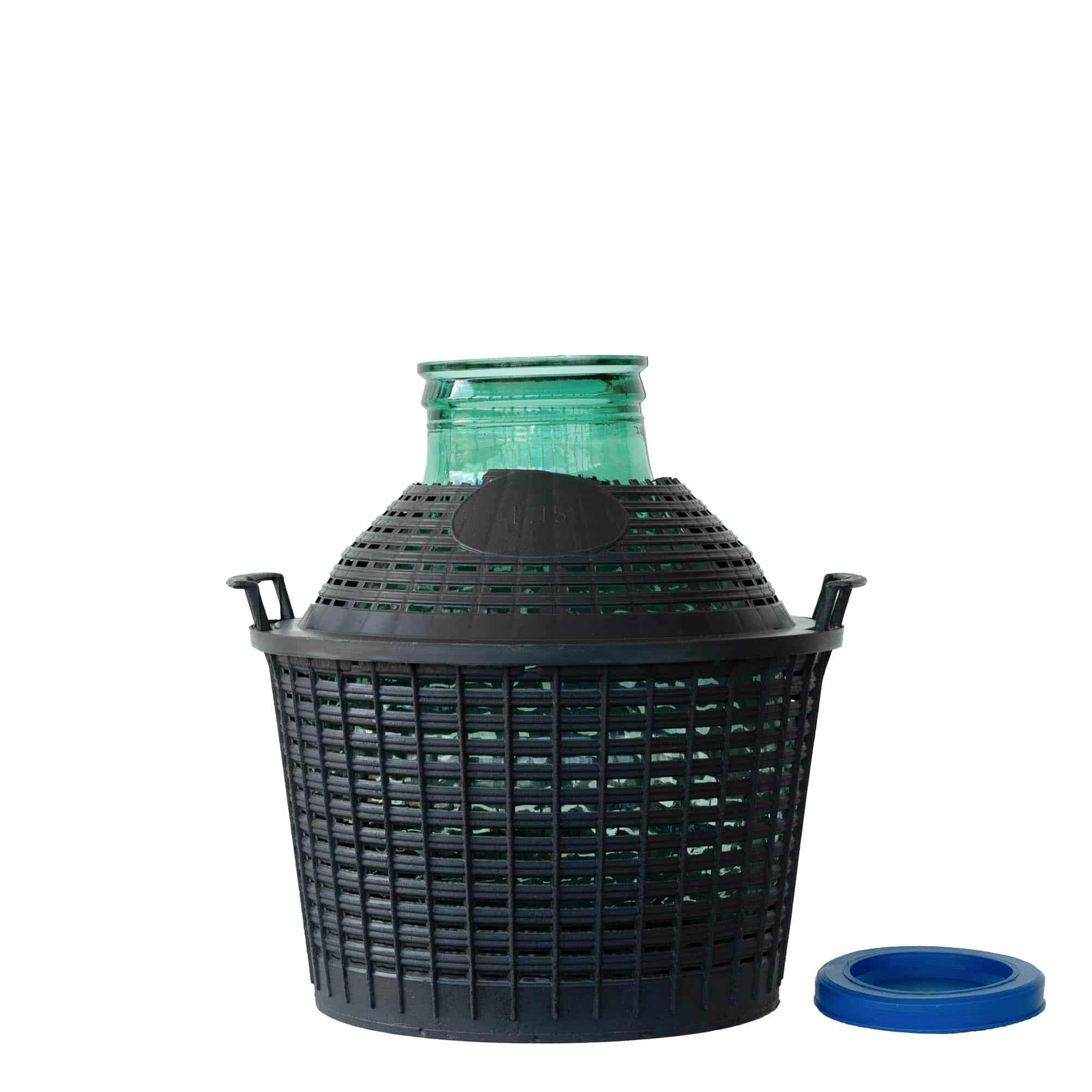 15 l balon cu gât larg, sticlă, gură: capac cu clapetă