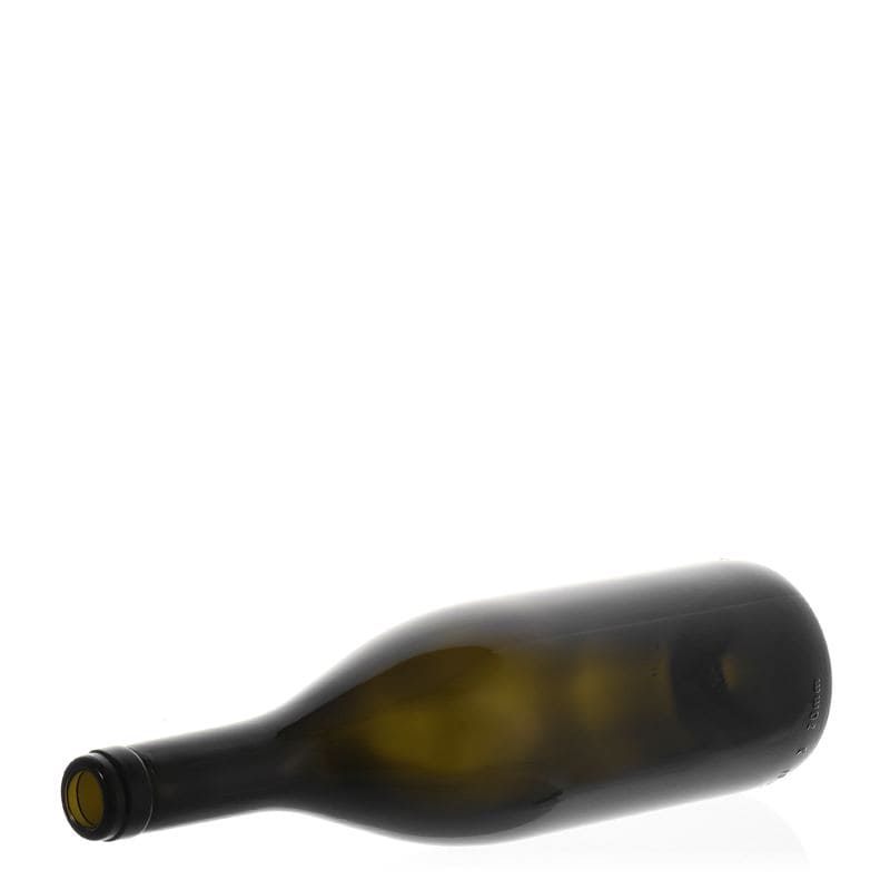 Sticlă de vin 750 ml „Tiffany”, verde antichizat, gura: plută