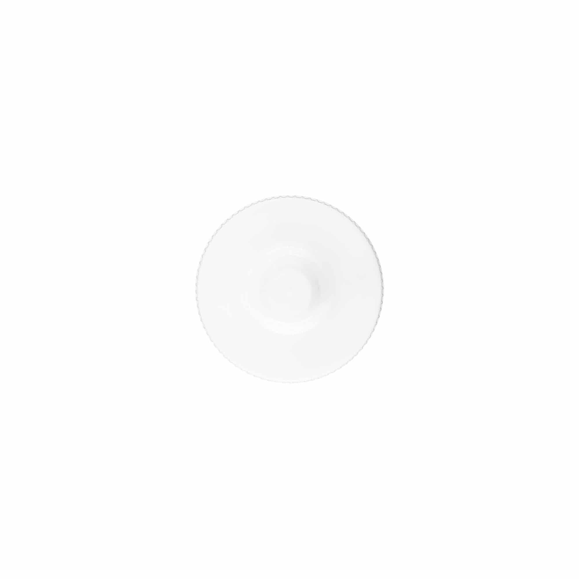 Capac cu filet și aplicator, plastic PP, alb, pentru gura: 24/410