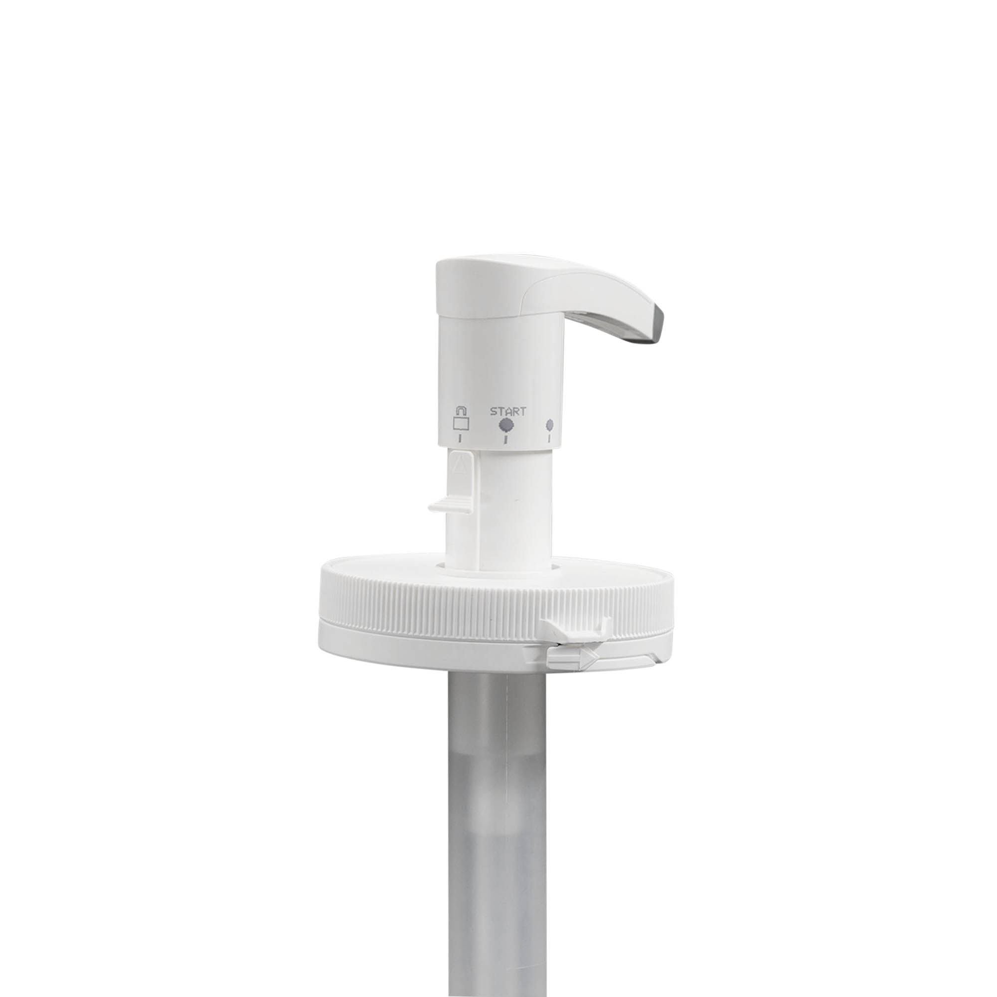 Pompa dozatoare pentru 655 ml „Securibox”, plastic PE, alb, pentru gura de deschidere: capac cu filet