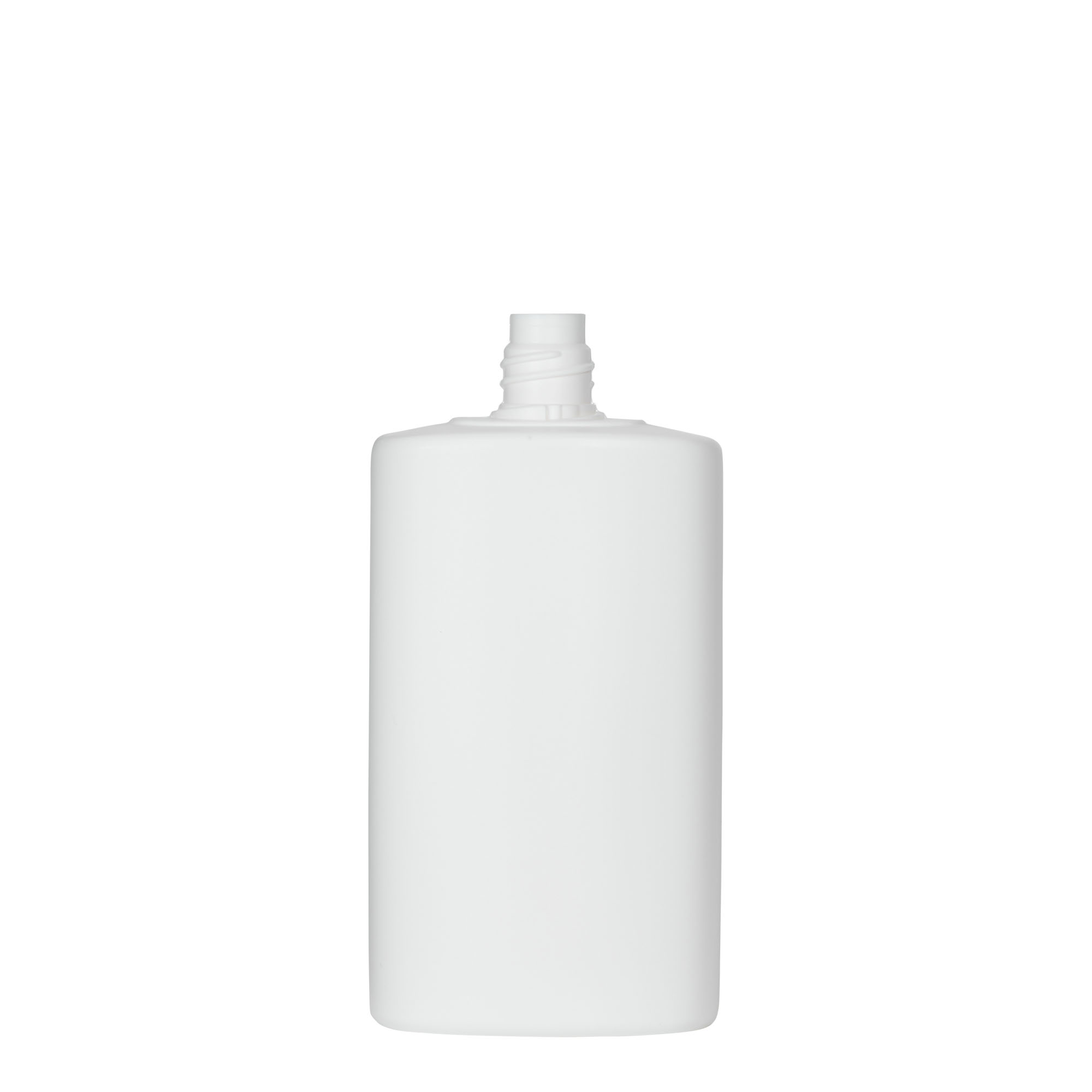 250 ml sticlă din plastic „Indy”, ovală, HDPE, albă, gât: capac cu filet