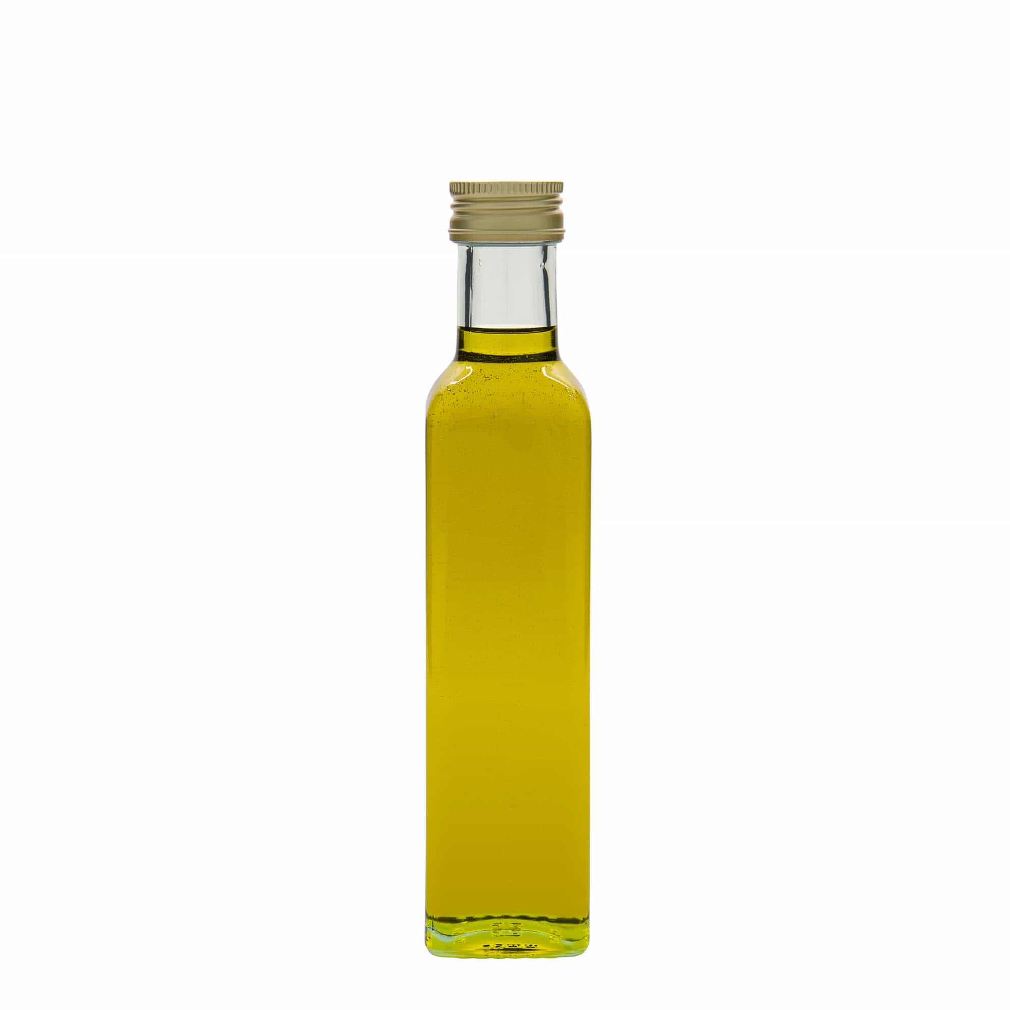 Sticlă de sticlă de 250 ml „Marasca”, pătrată, gât: PP 31,5