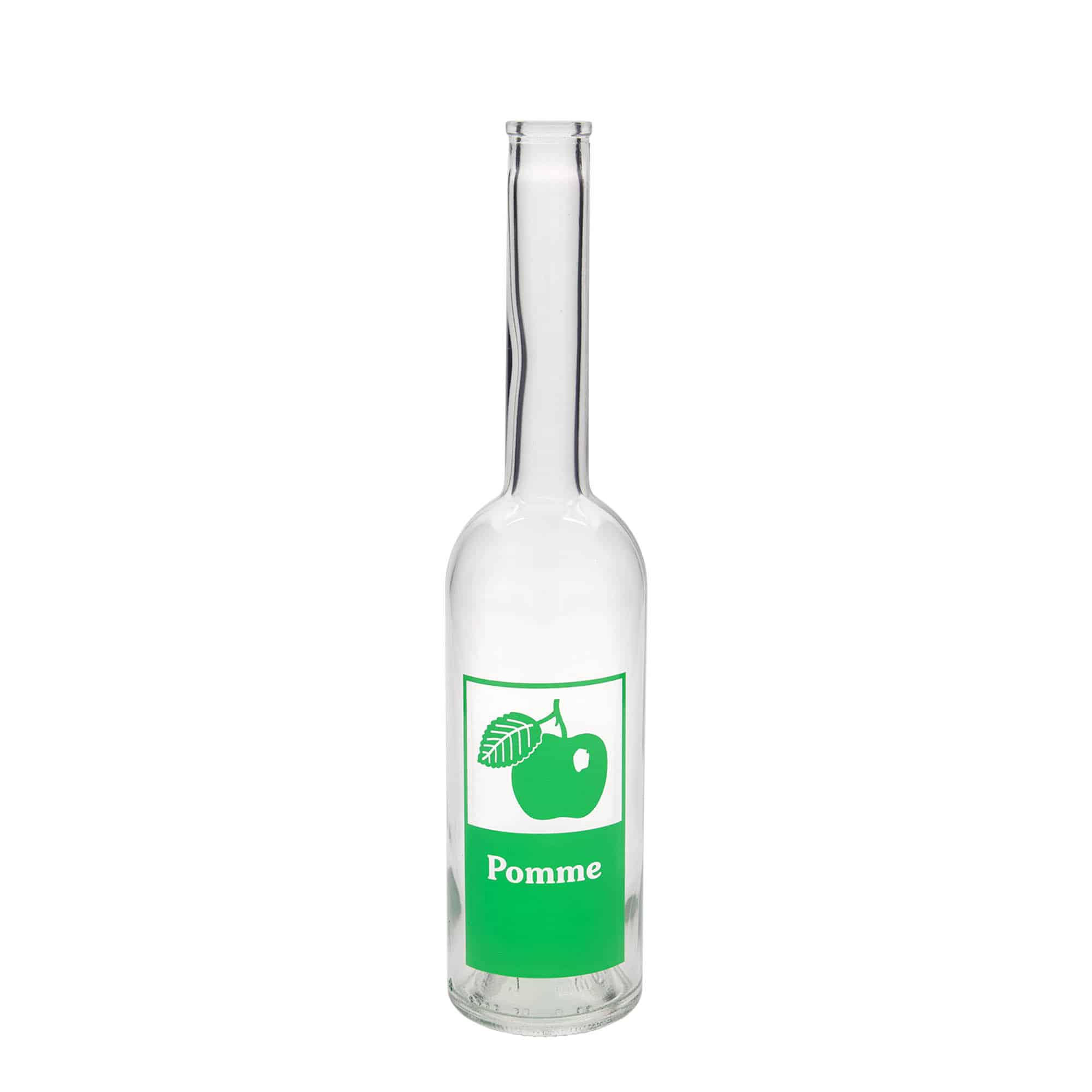 Sticlă de sticlă de 500 ml 'Opera', motiv: Măr, gât: plută