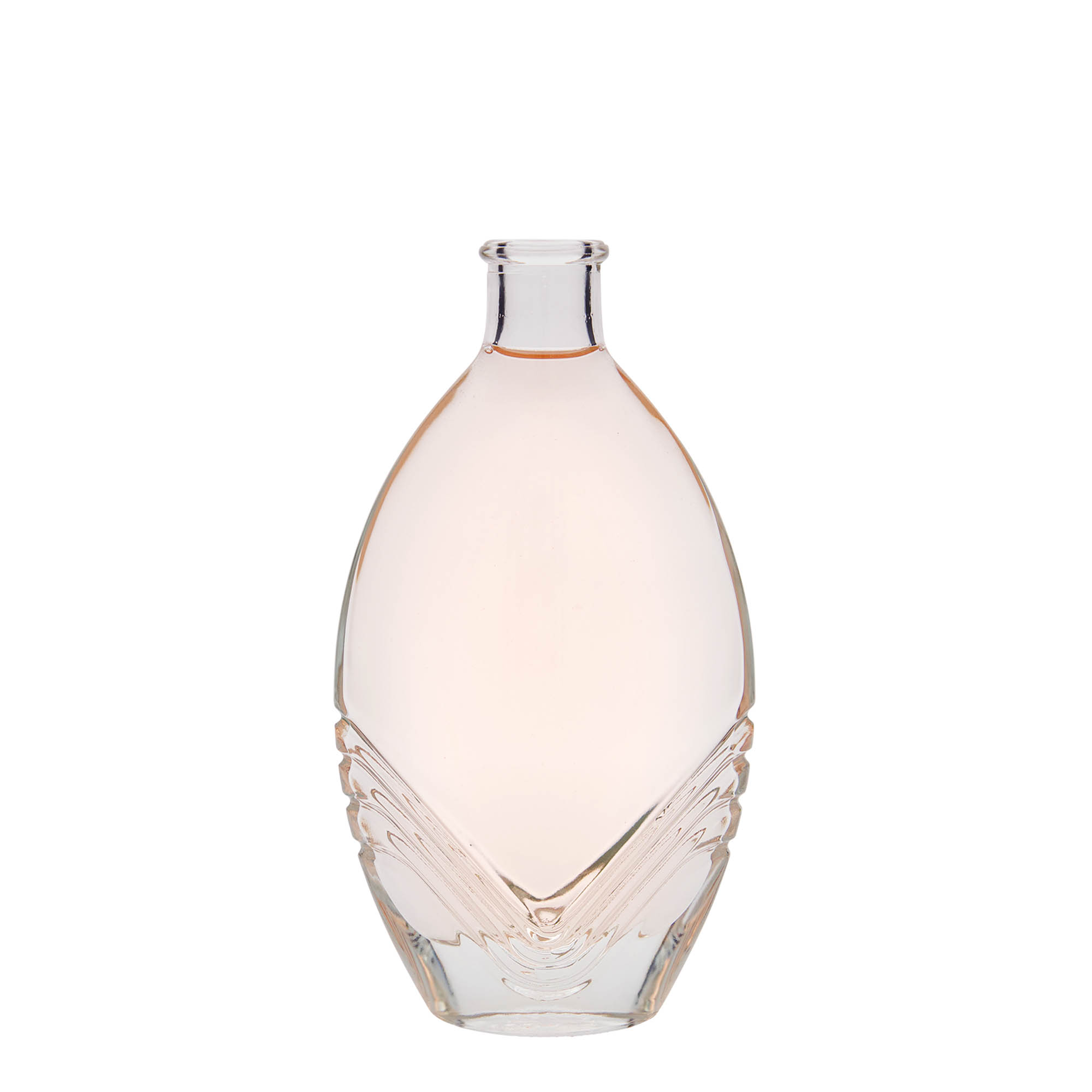 Sticlă de sticlă de 200 ml „Florence”, ovală, gura: dop de plută