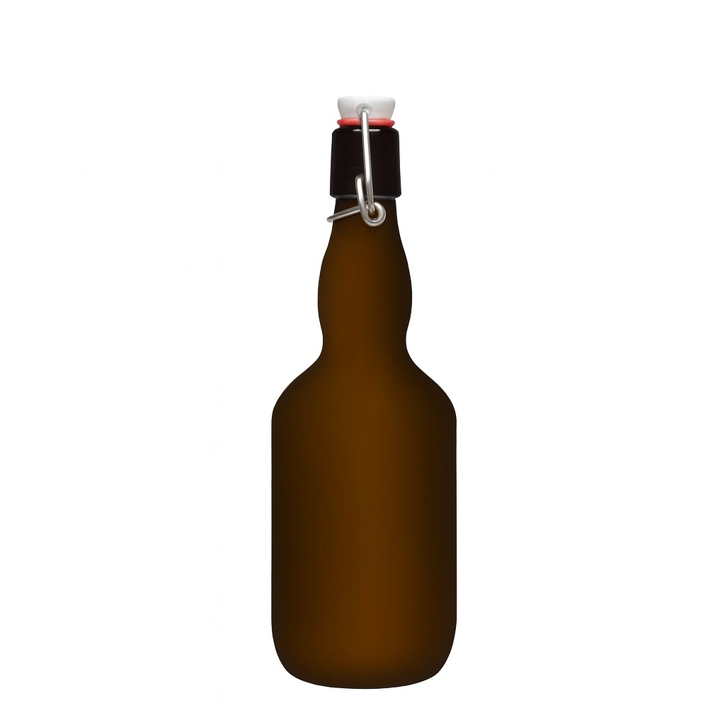Sticlă de bere 500 ml cu gât îngust, sticlă, verde antic, gura: închidere cu clemă Sticlă de bere 500 ml cu gât îngust, sticlă, verde antic, gura: închidere cu clemă