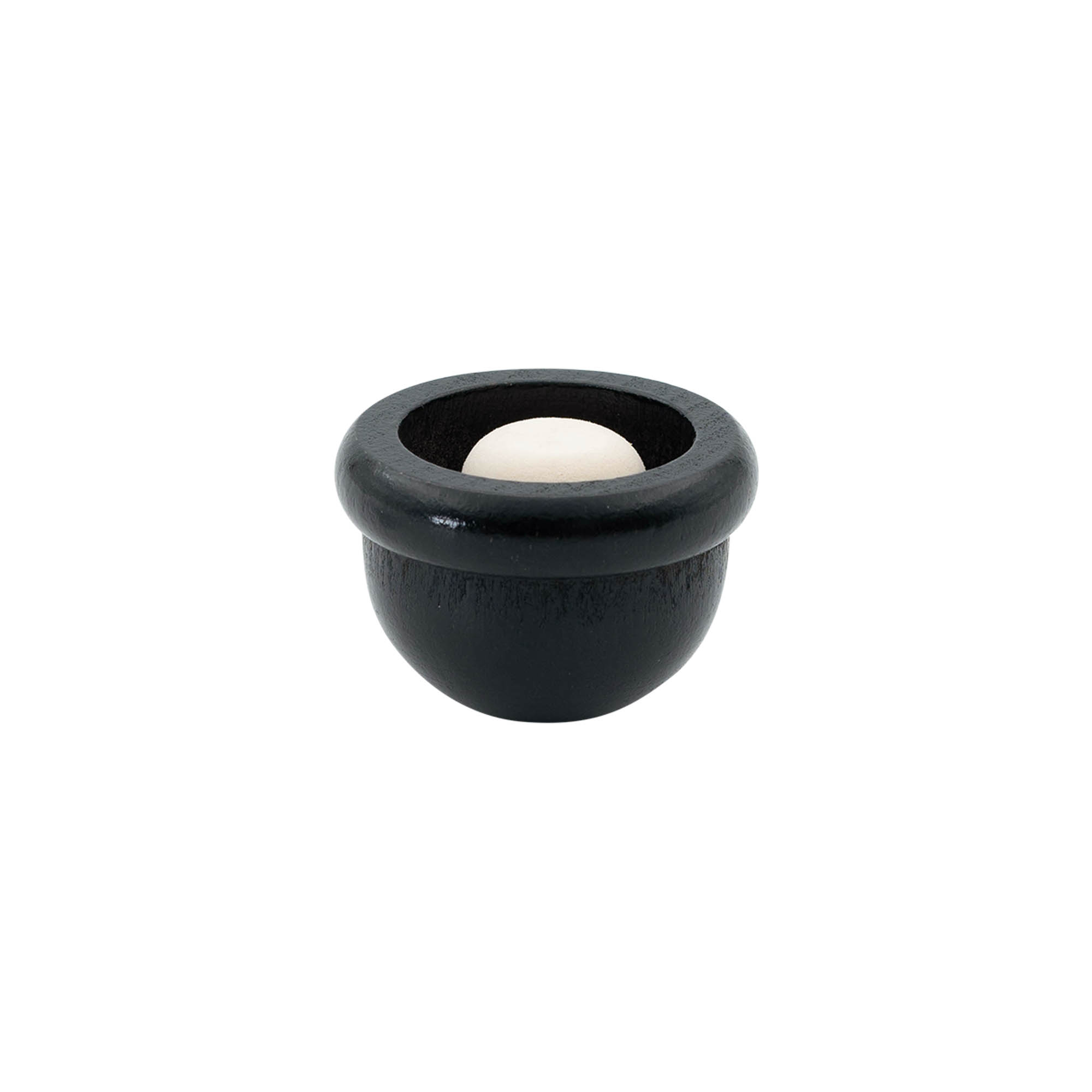 Dop cu mâner 19 mm „Pepene”, lemn/PE, negru, pentru gură: dop Dop cu mâner 19 mm „Pepene”, lemn/PE, negru, pentru gură: dop