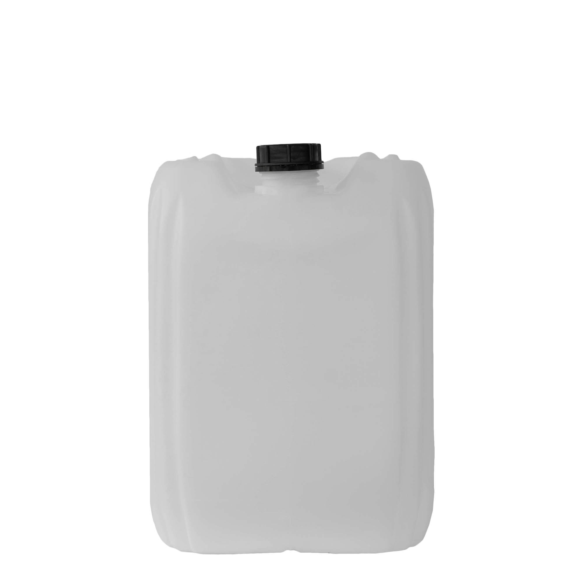 Canistră de 30 l, dreptunghiulară, plastic HDPE, natural, deschidere: ND 60