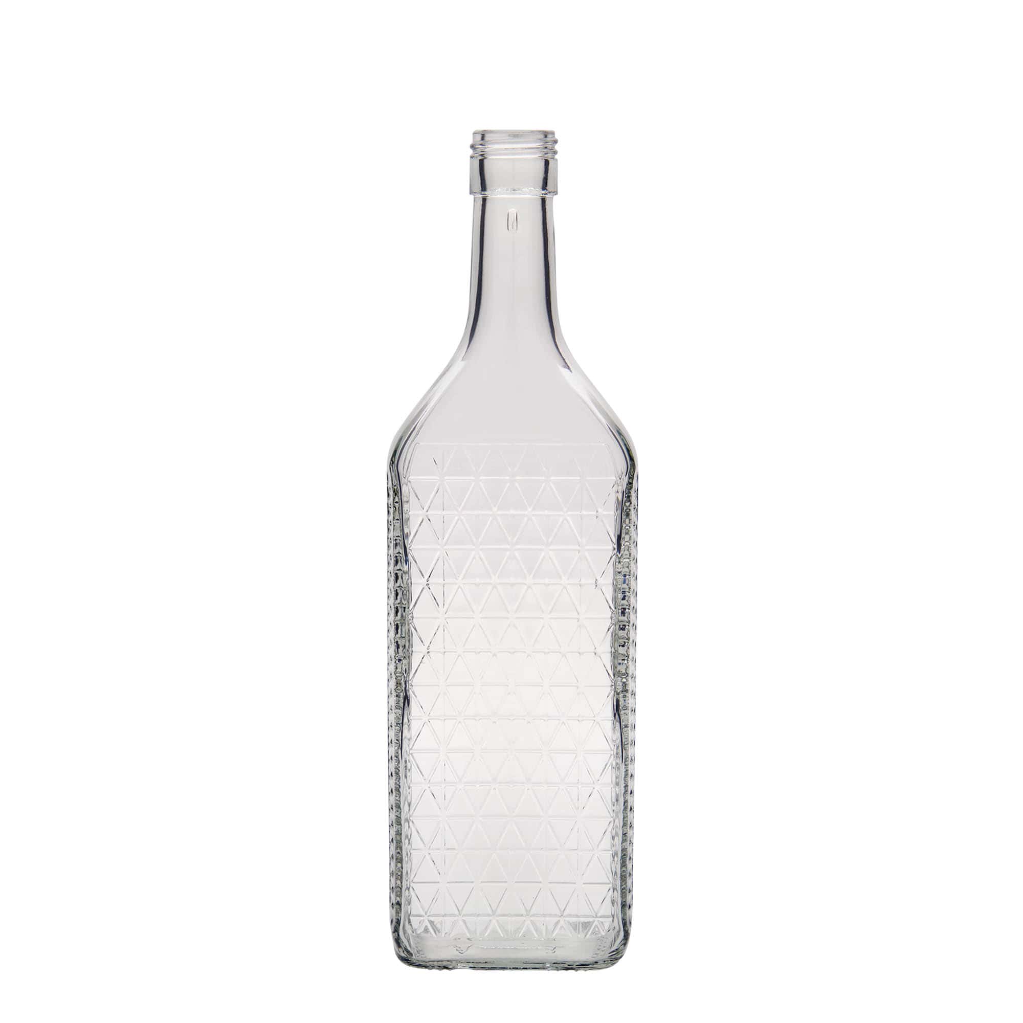 Sticlă de sticlă de 700 ml „Caruso”, dreptunghiulară, gura: PP 31,5