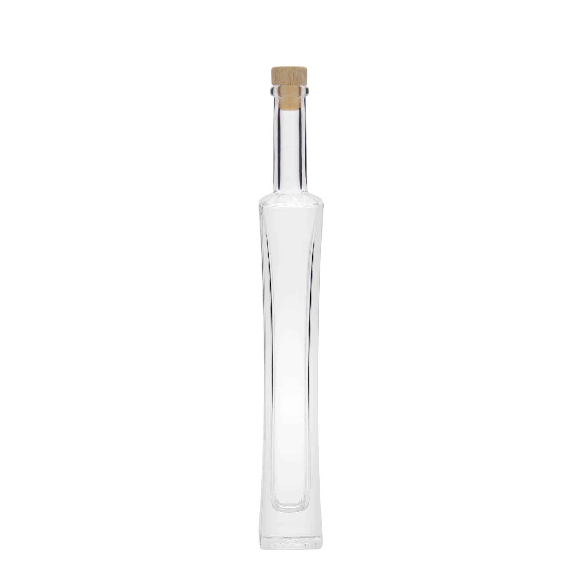 Sticlă de sticlă de 100 ml „Koko”, pătrată, gura: dop de plută