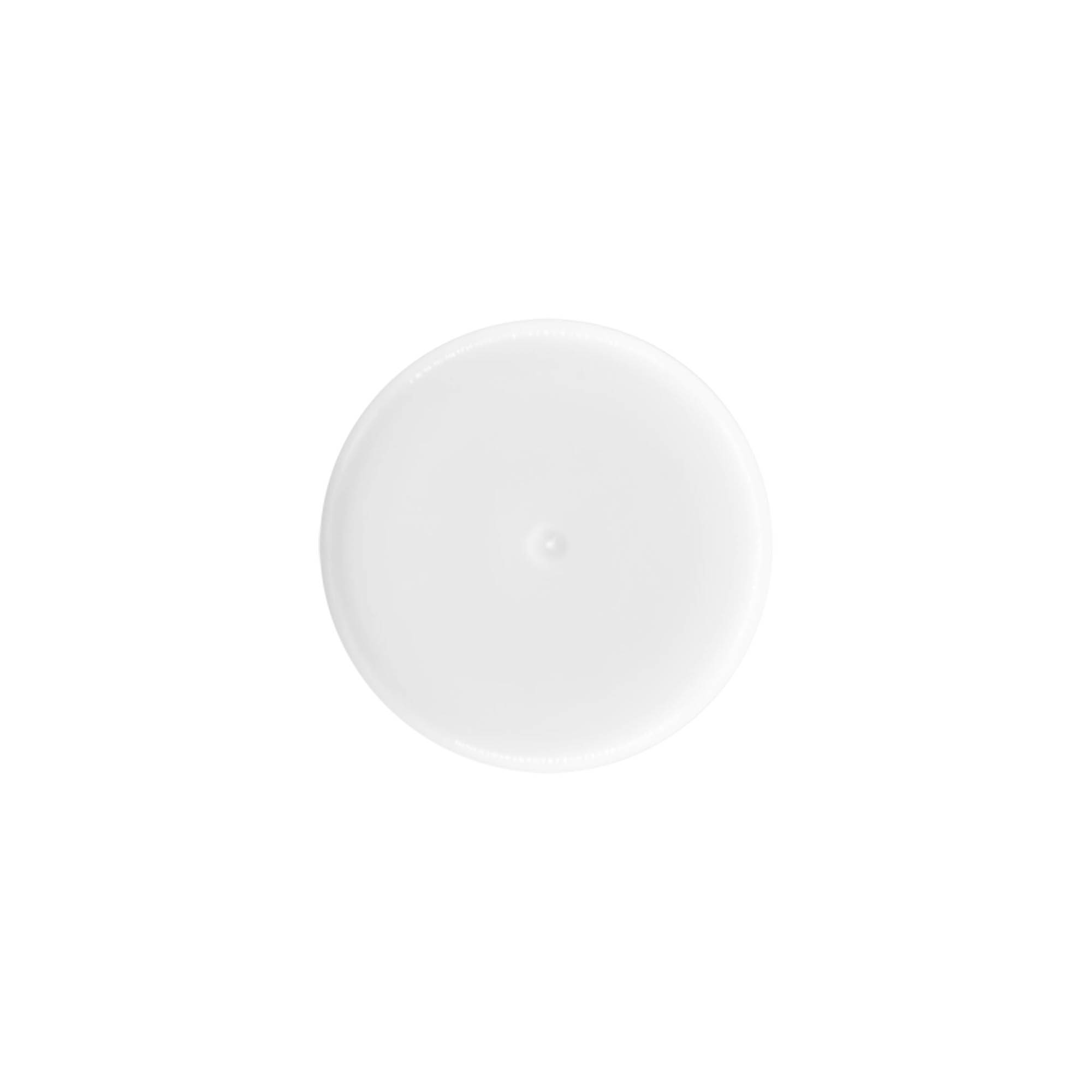 Capac pentru sticluță roll-on de 50 ml, plastic PP, alb, pentru deschidere: capac cu filet Capac pentru sticluță roll-on de 50 ml, plastic PP, alb, pentru deschidere: capac cu filet