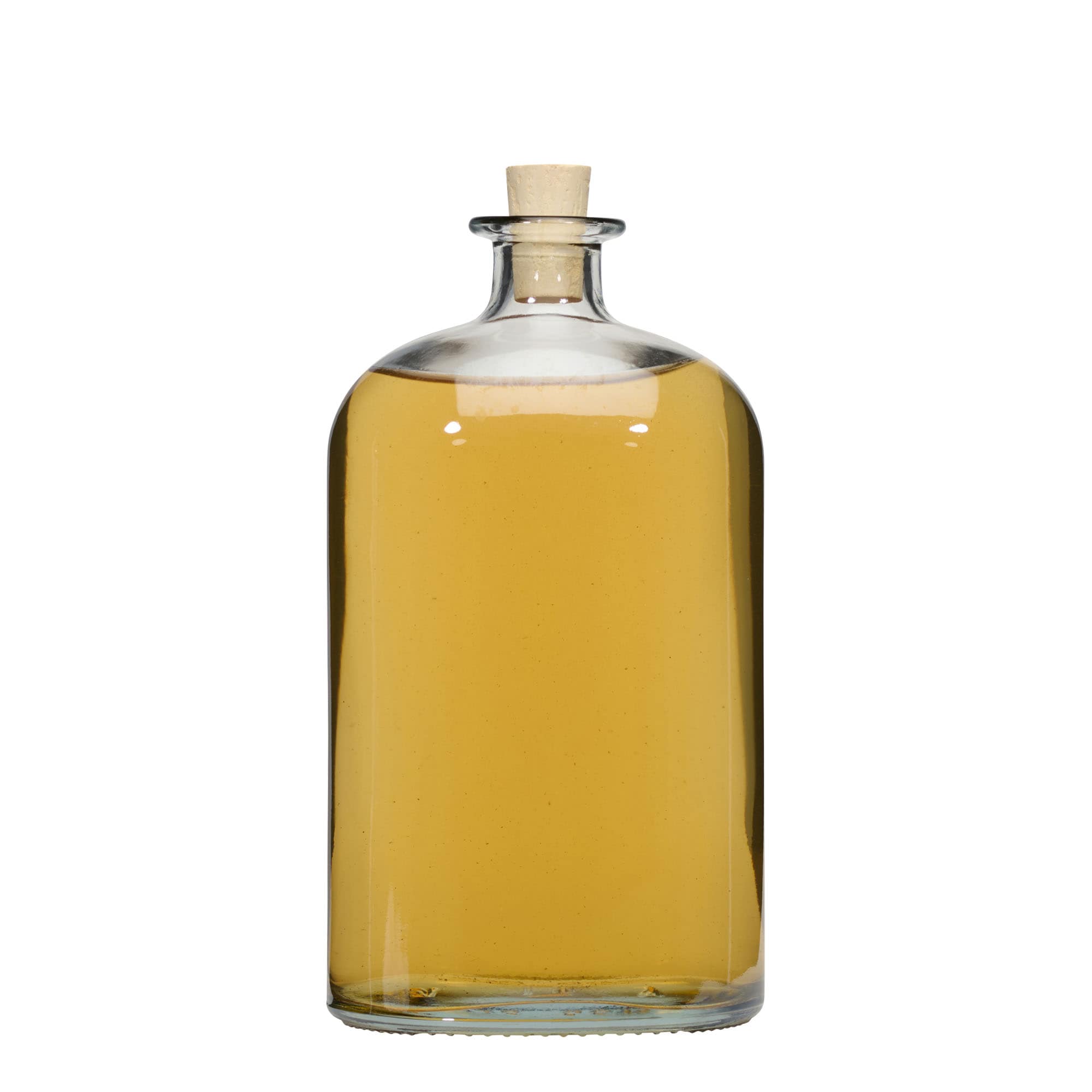 Sticlă de sticlă de 1.000 ml „Dundee”, ovală, gura: dop de plută