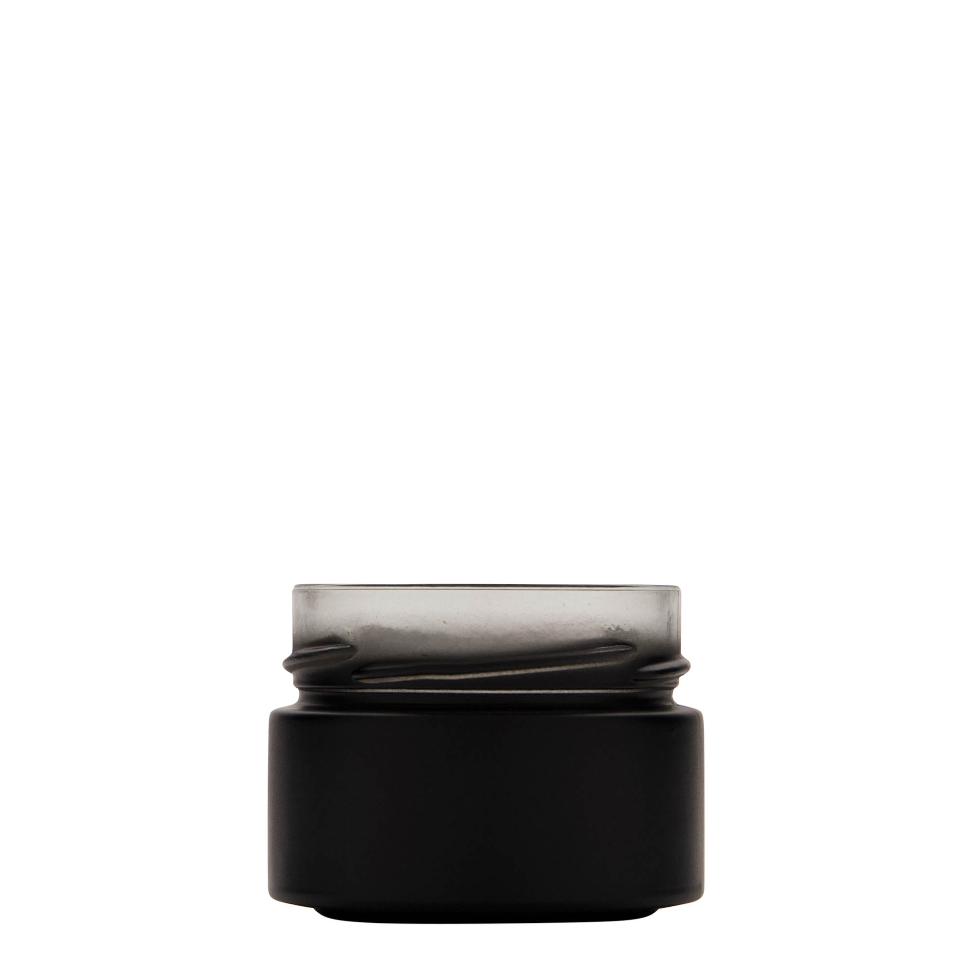 130 ml borcan rotund 'Aurora', negru, gura: Deep-Twist-Off (DTO 66)