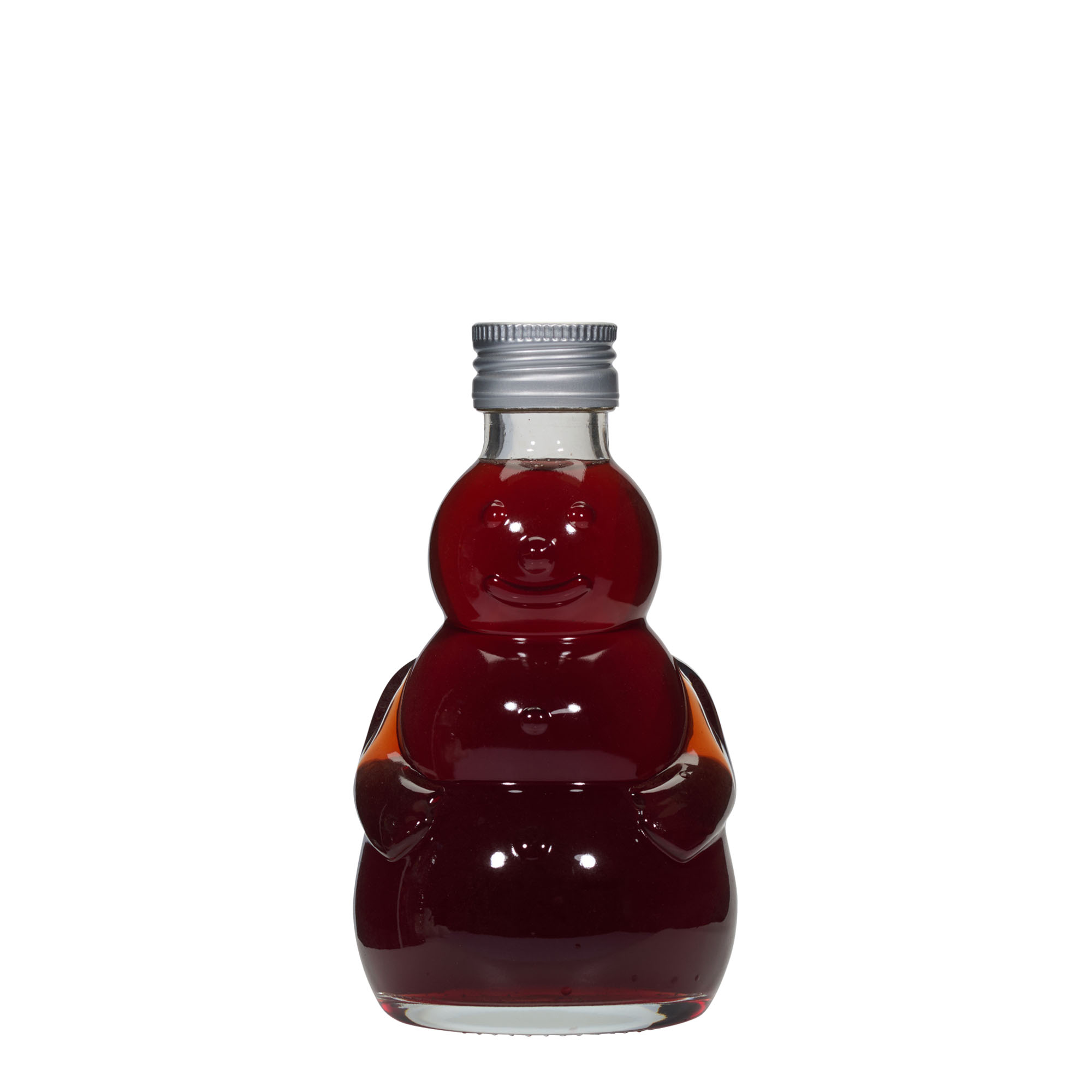 Sticlă de sticlă de 200 ml „Om de zăpadă”, gura: PP 28 Sticlă de sticlă de 200 ml „Om de zăpadă”, gura: PP 28