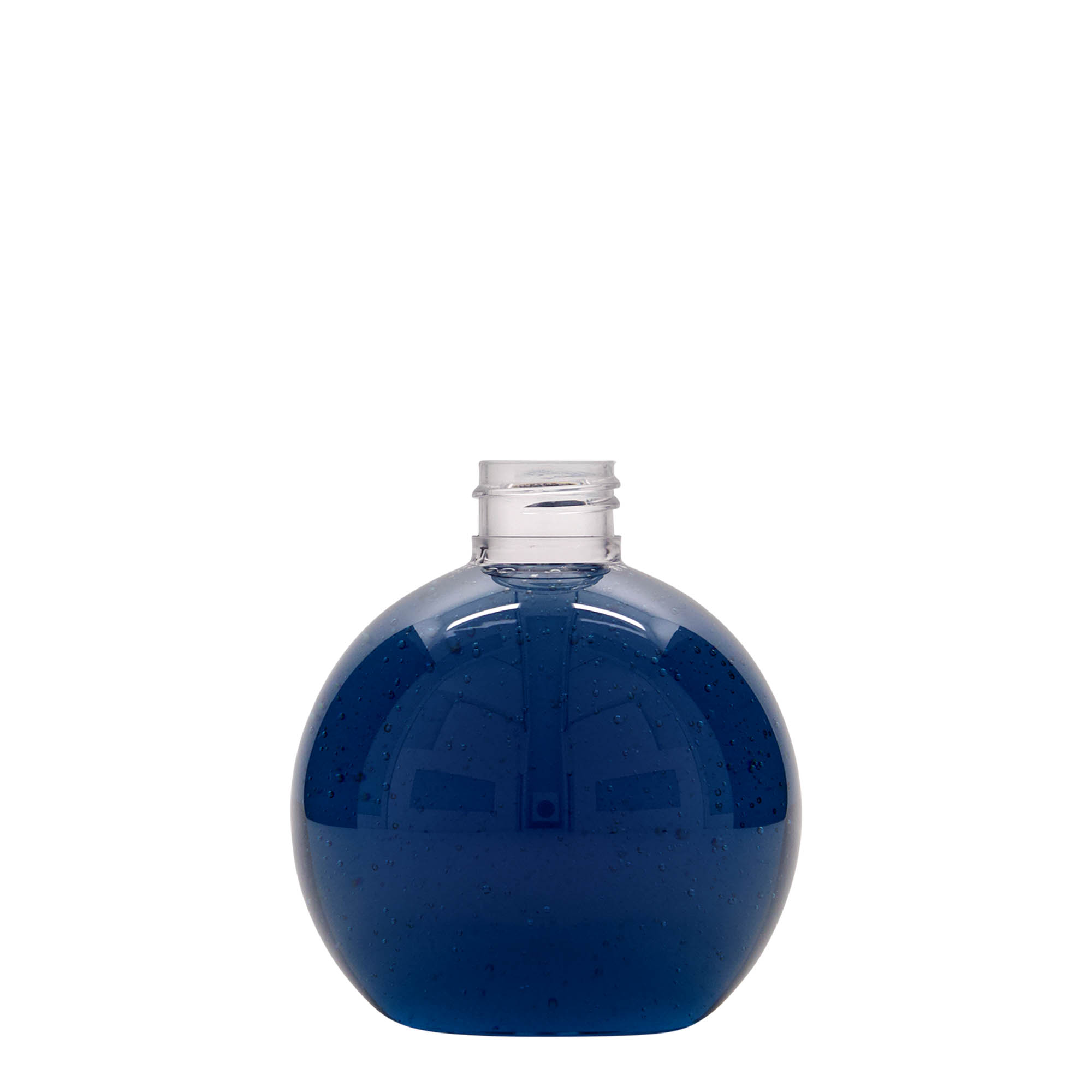 Sticlă PET 250 ml „Perry”, rotundă, plastic, gura: 24/410 Sticlă PET 250 ml „Perry”, rotundă, plastic, gura: 24/410