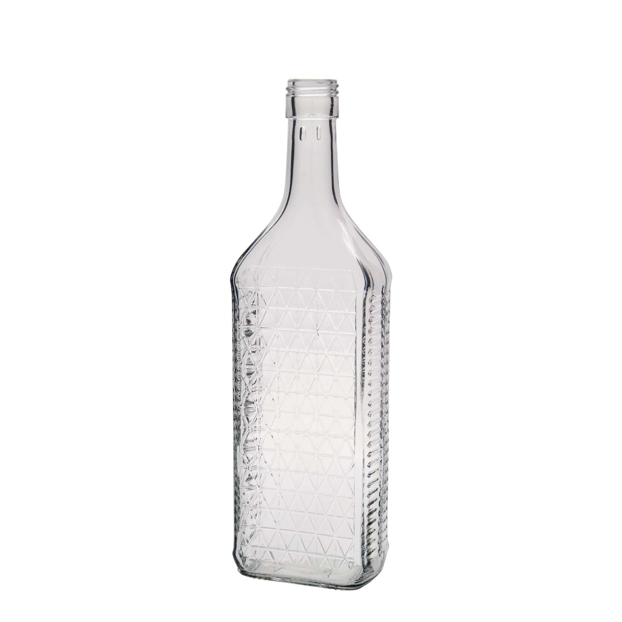 Sticlă de sticlă de 700 ml „Caruso”, dreptunghiulară, gura: PP 31,5