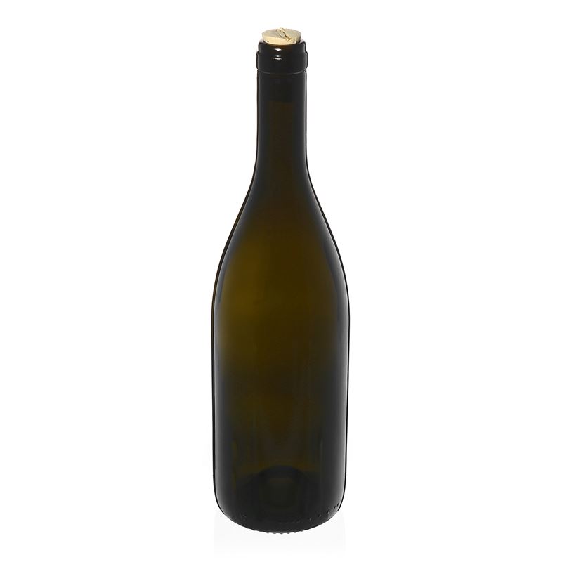 Sticlă de vin 750 ml „Tiffany”, verde antichizat, gura: plută Sticlă de vin 750 ml „Tiffany”, verde antichizat, gura: plută