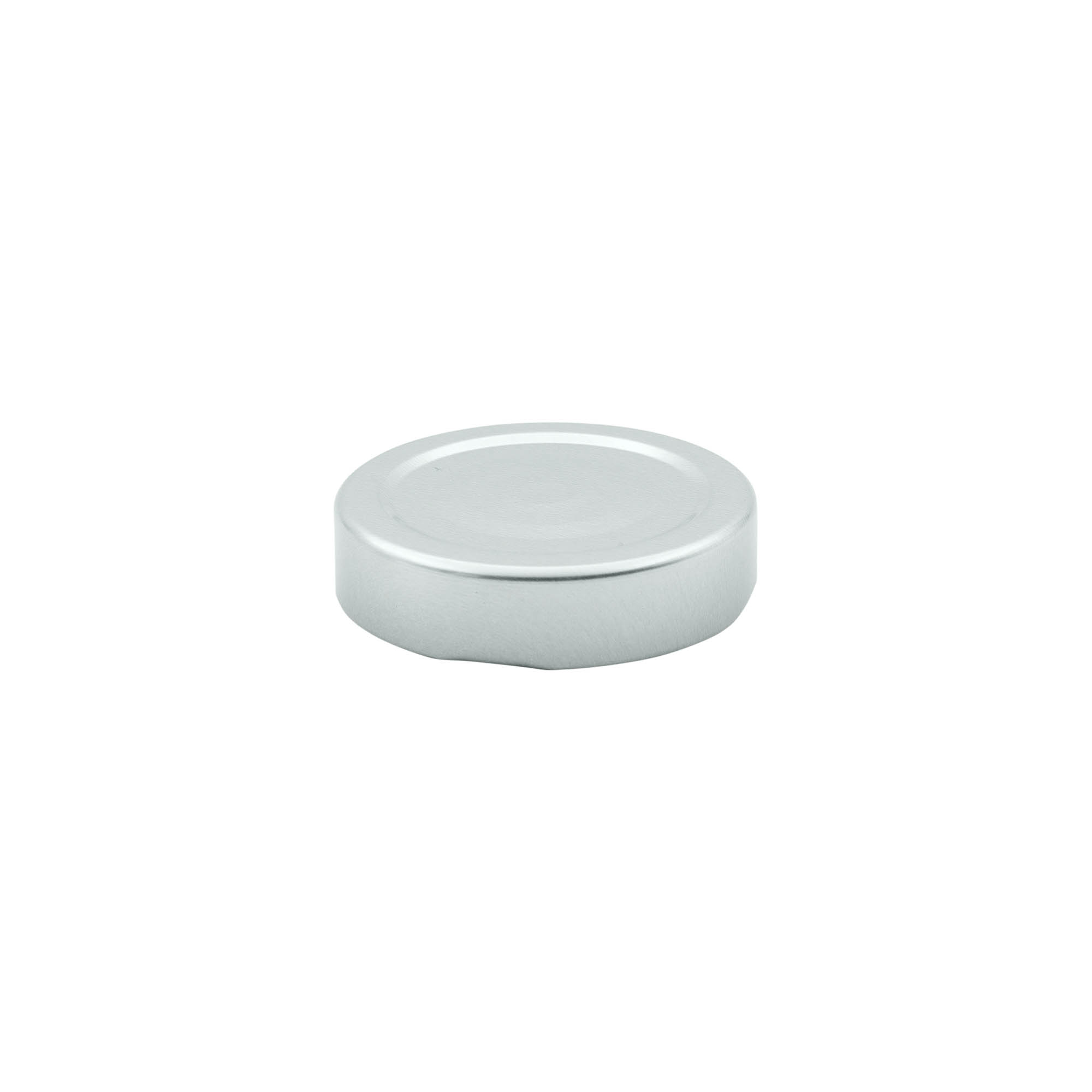 Capac cu filet adânc, tablă albă, argintiu, pentru gură: Deep-TO 58 Capac cu filet adânc, tablă albă, argintiu, pentru gură: Deep-TO 58