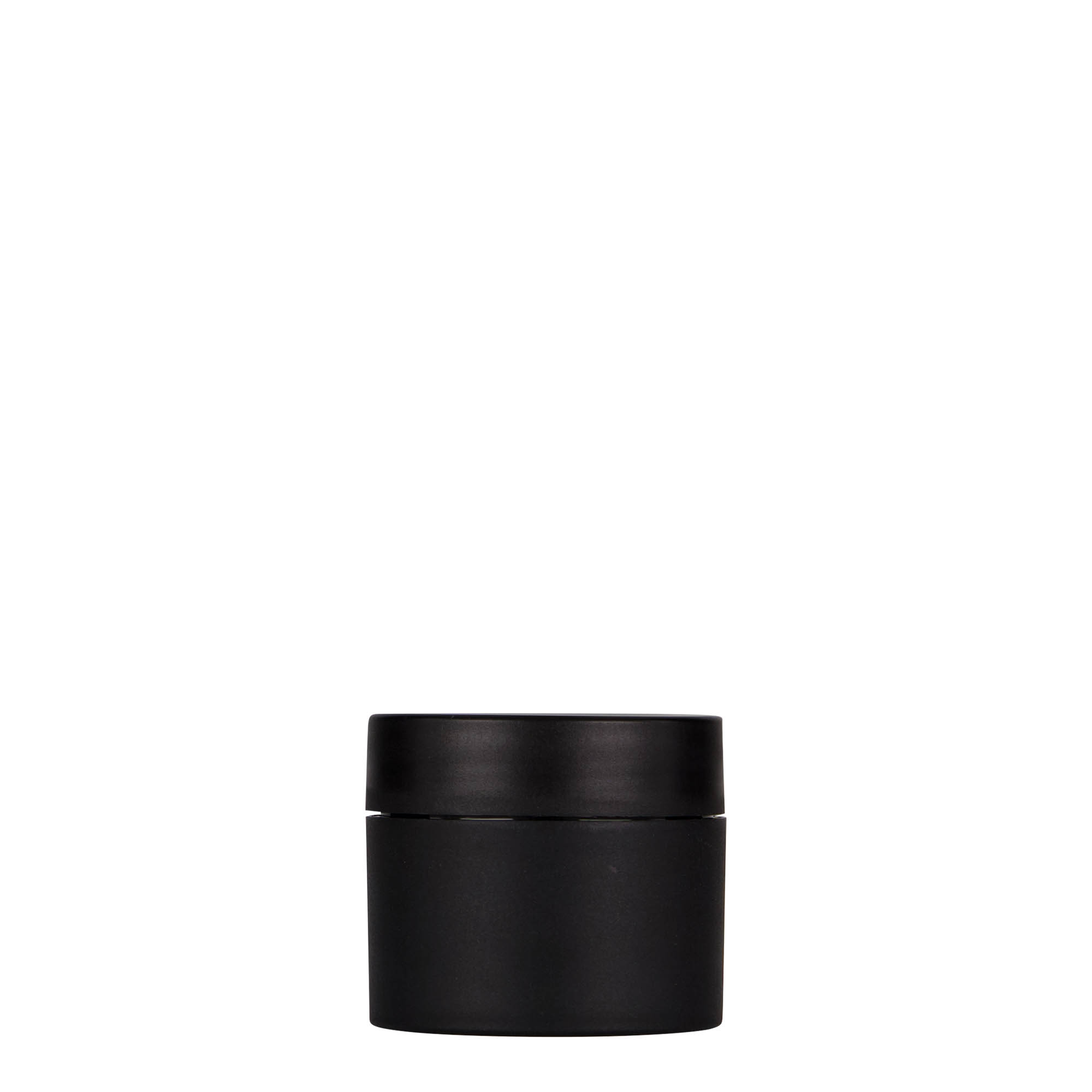 30 ml cutie din plastic „Antonella”, PP, negru, gură: capac cu filet 30 ml cutie din plastic „Antonella”, PP, negru, gură: capac cu filet