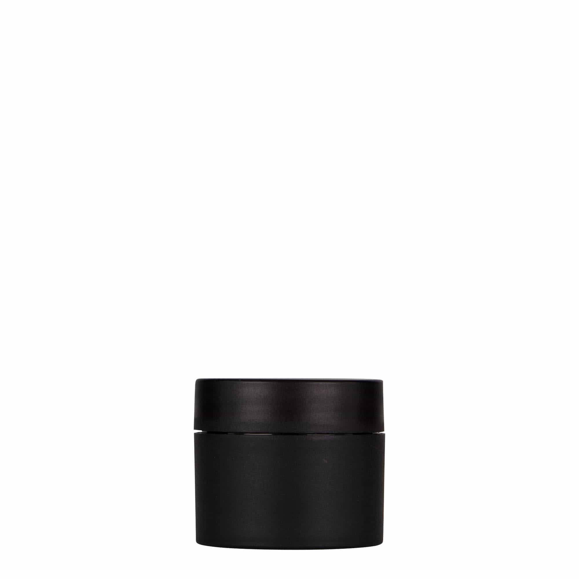 30 ml cutie din plastic „Antonella”, PP, negru, gură: capac cu filet