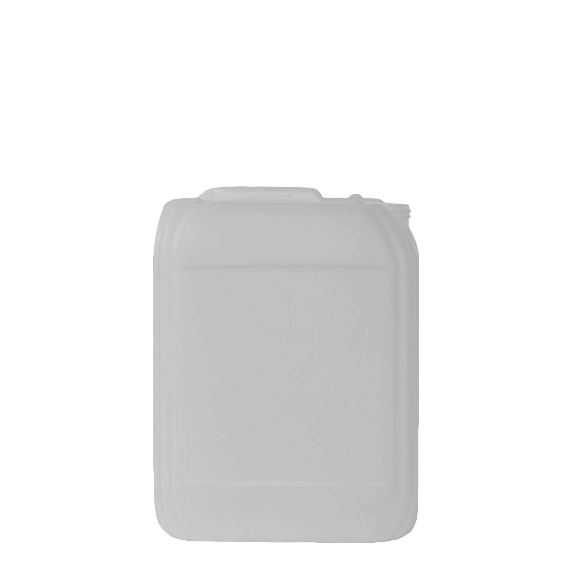 Canistră de 10 l, dreptunghiulară, din plastic HDPE, naturală, gura: ND 55