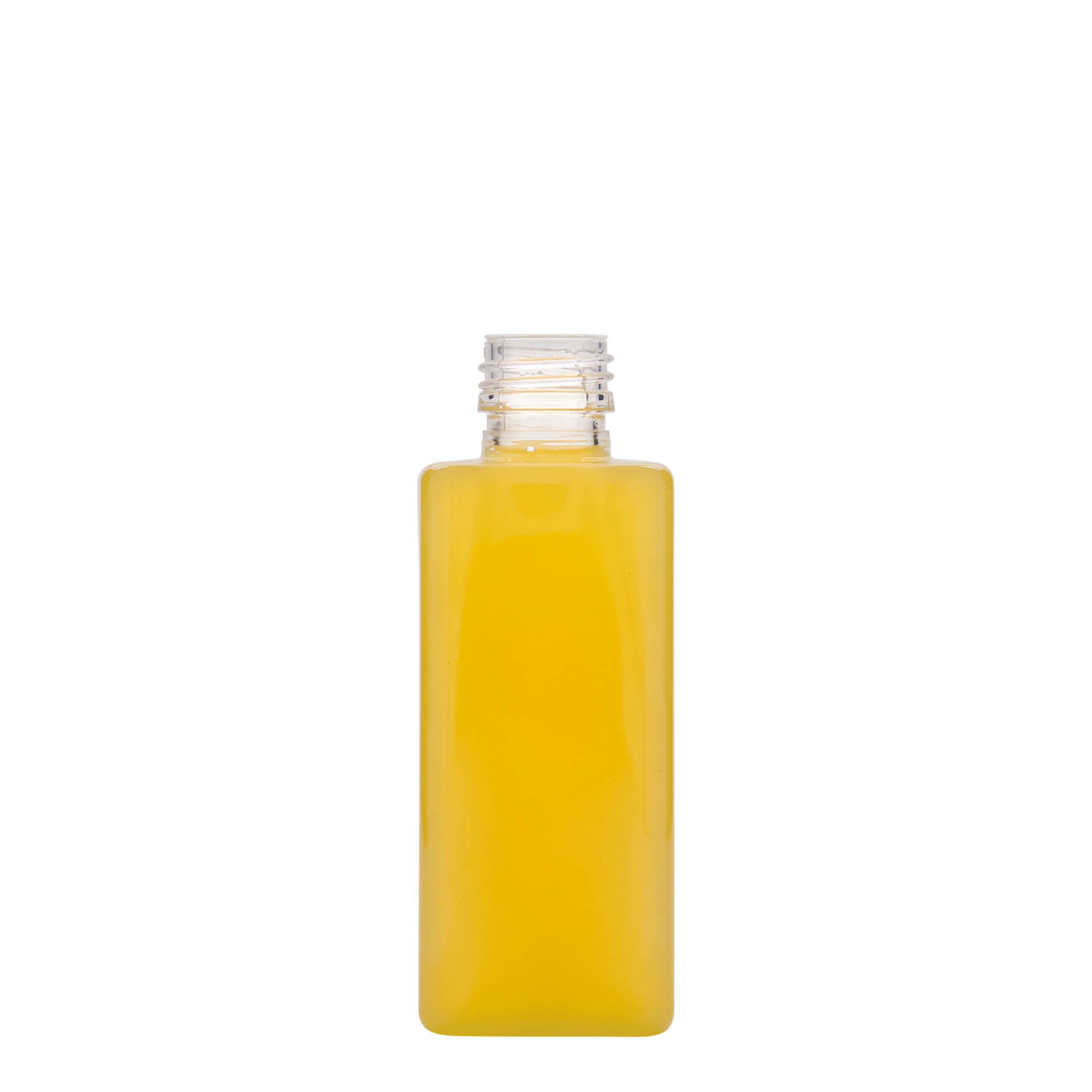 Sticlă PET de 250 ml „Karl”, pătrată, din plastic, gura: PP 28 Sticlă PET de 250 ml „Karl”, pătrată, din plastic, gura: PP 28