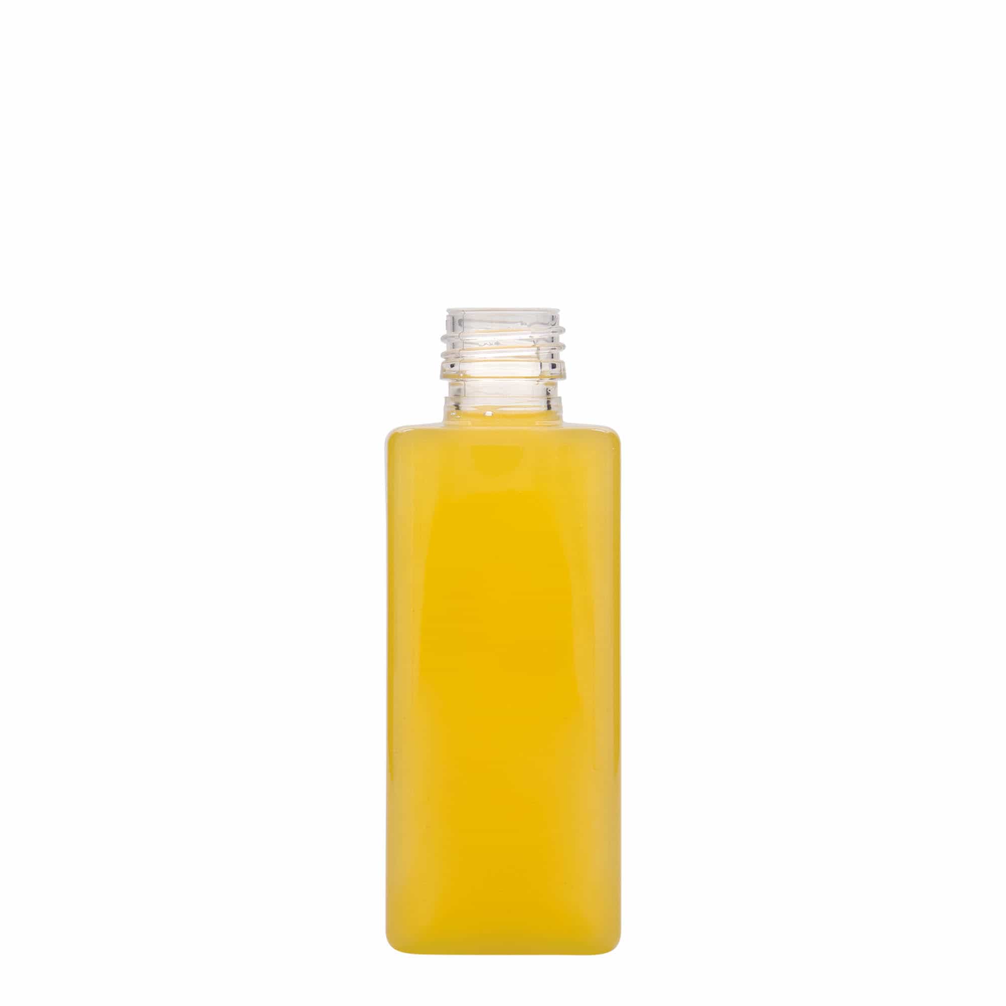 Sticlă PET de 250 ml „Karl”, pătrată, din plastic, gura: PP 28