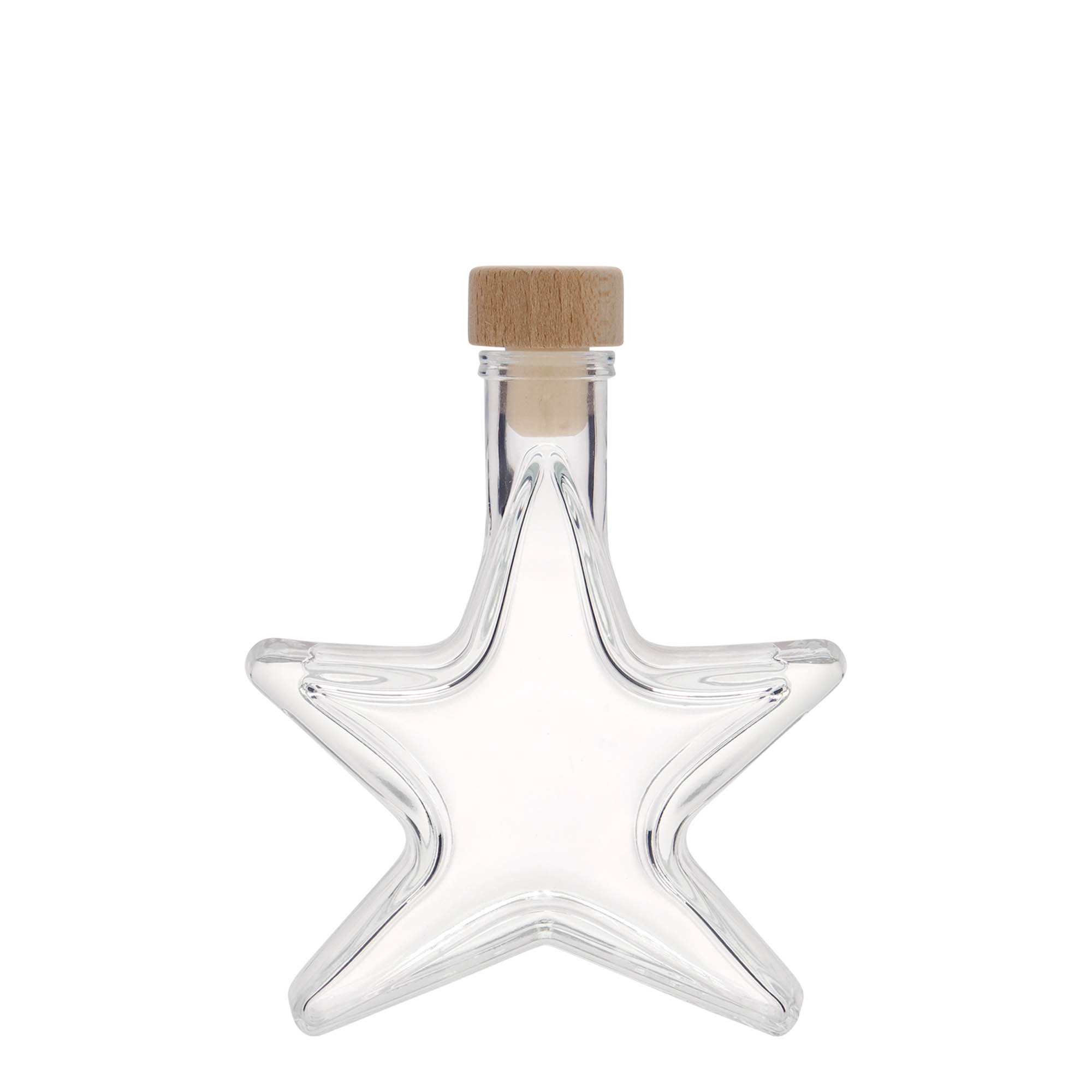 Sticlă de 100 ml „Stea”, gura: plută Sticlă de 100 ml „Stea”, gura: plută
