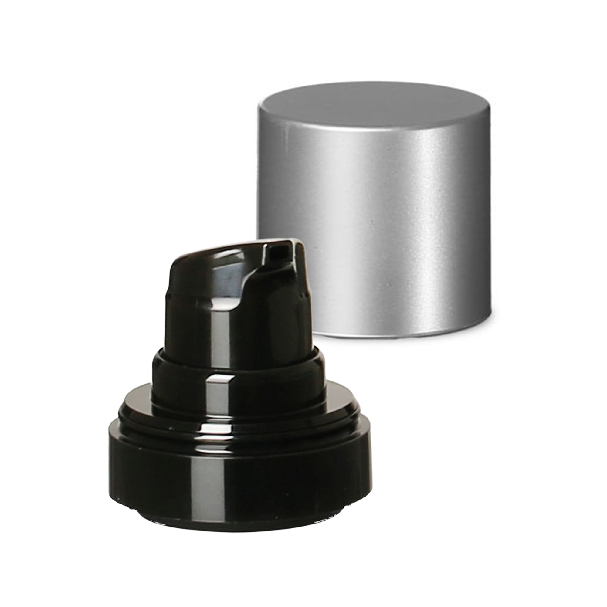 Cap de pompă dozator airless „Micro”, plastic PP, negru