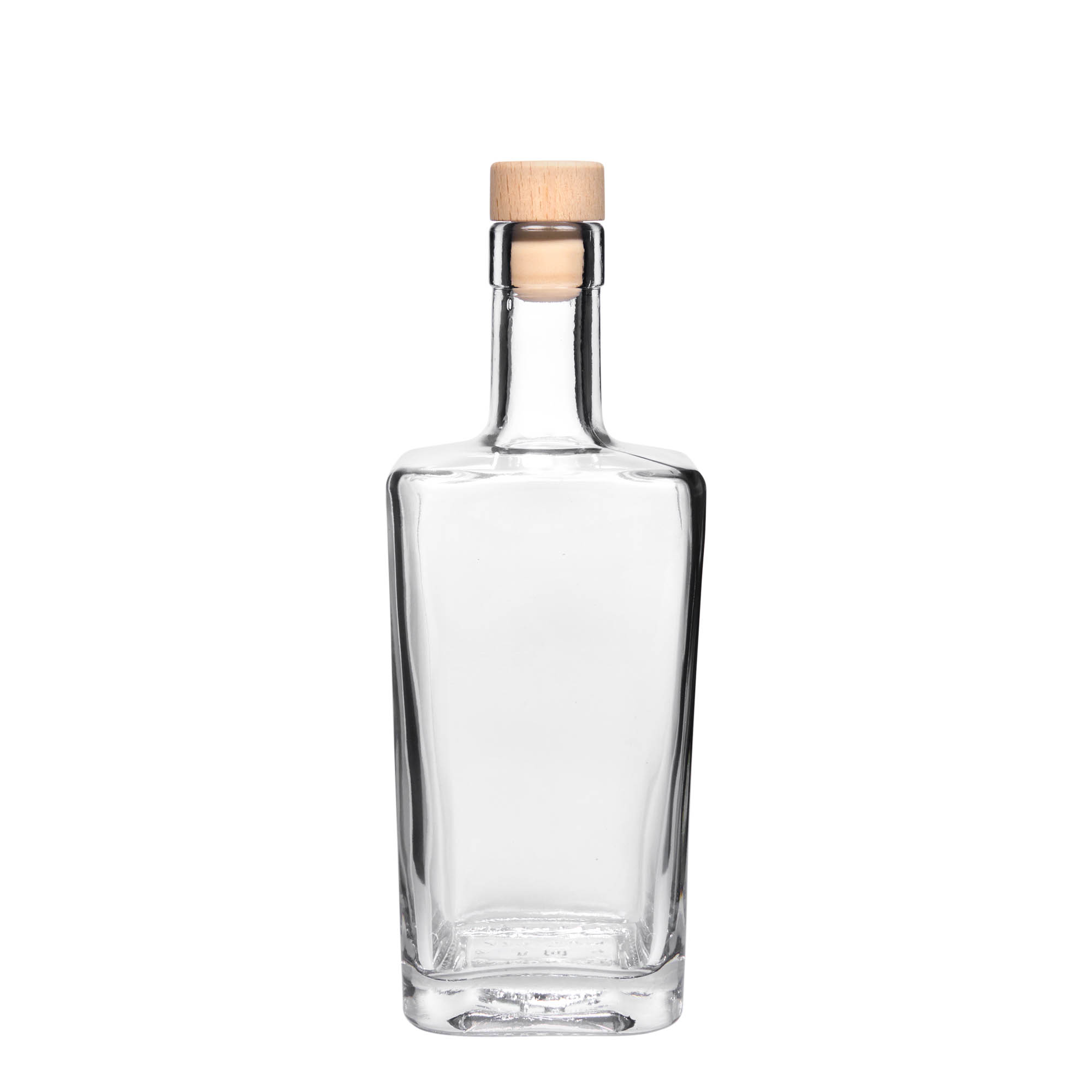 Sticlă de sticlă de 500 ml 'Noel', pătrată, gura: dop de plută