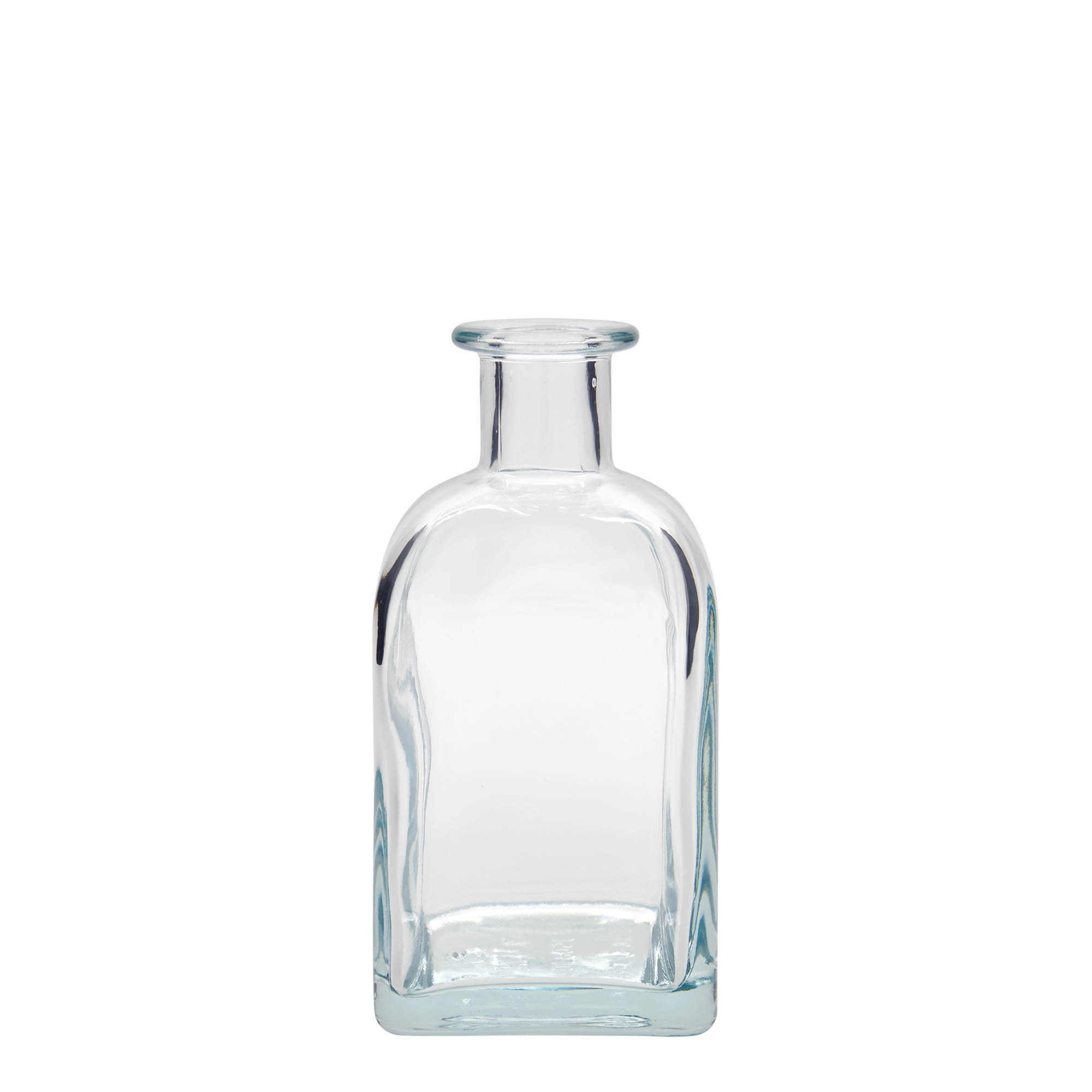 Sticlă de 350 ml, Apotecar Carré, pătrată, gură: dop de plută