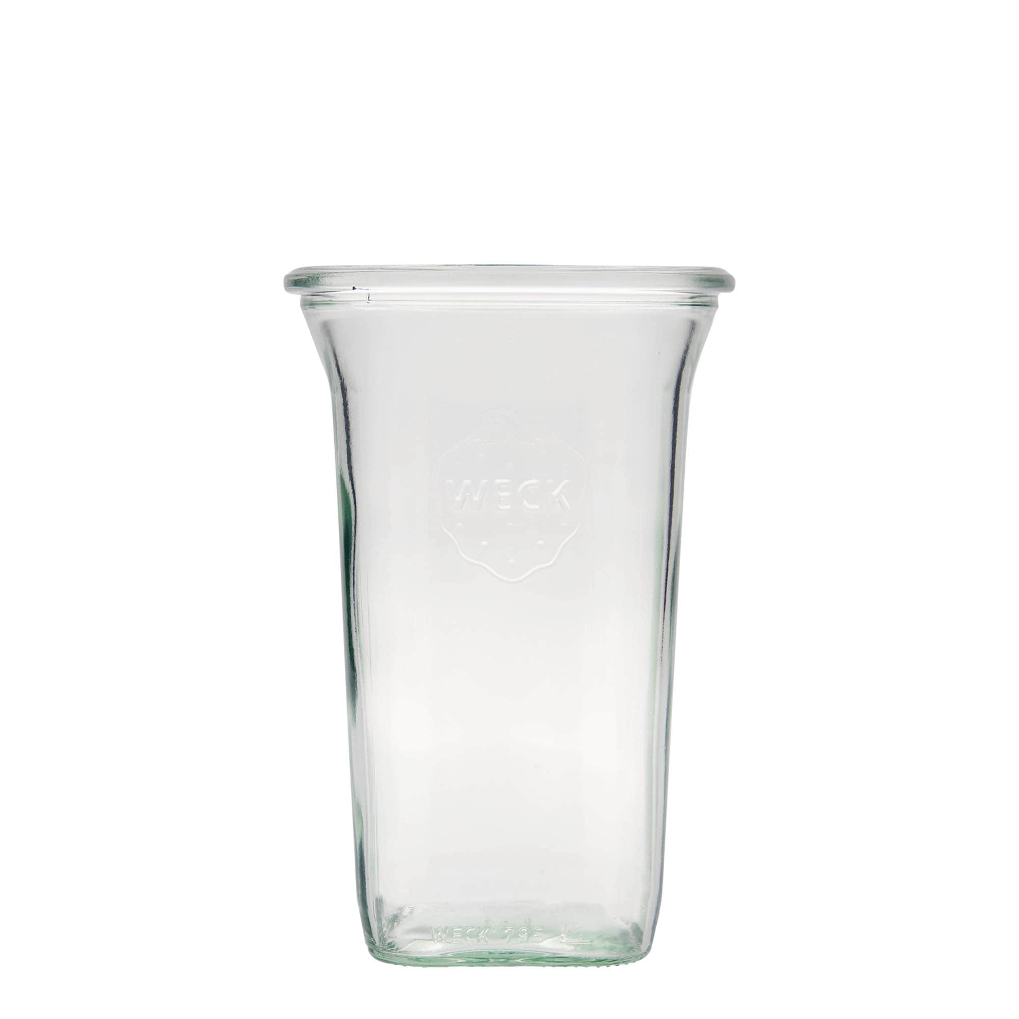 795 ml WECK-Quadroglas, pătrat, gura: margine rotundă