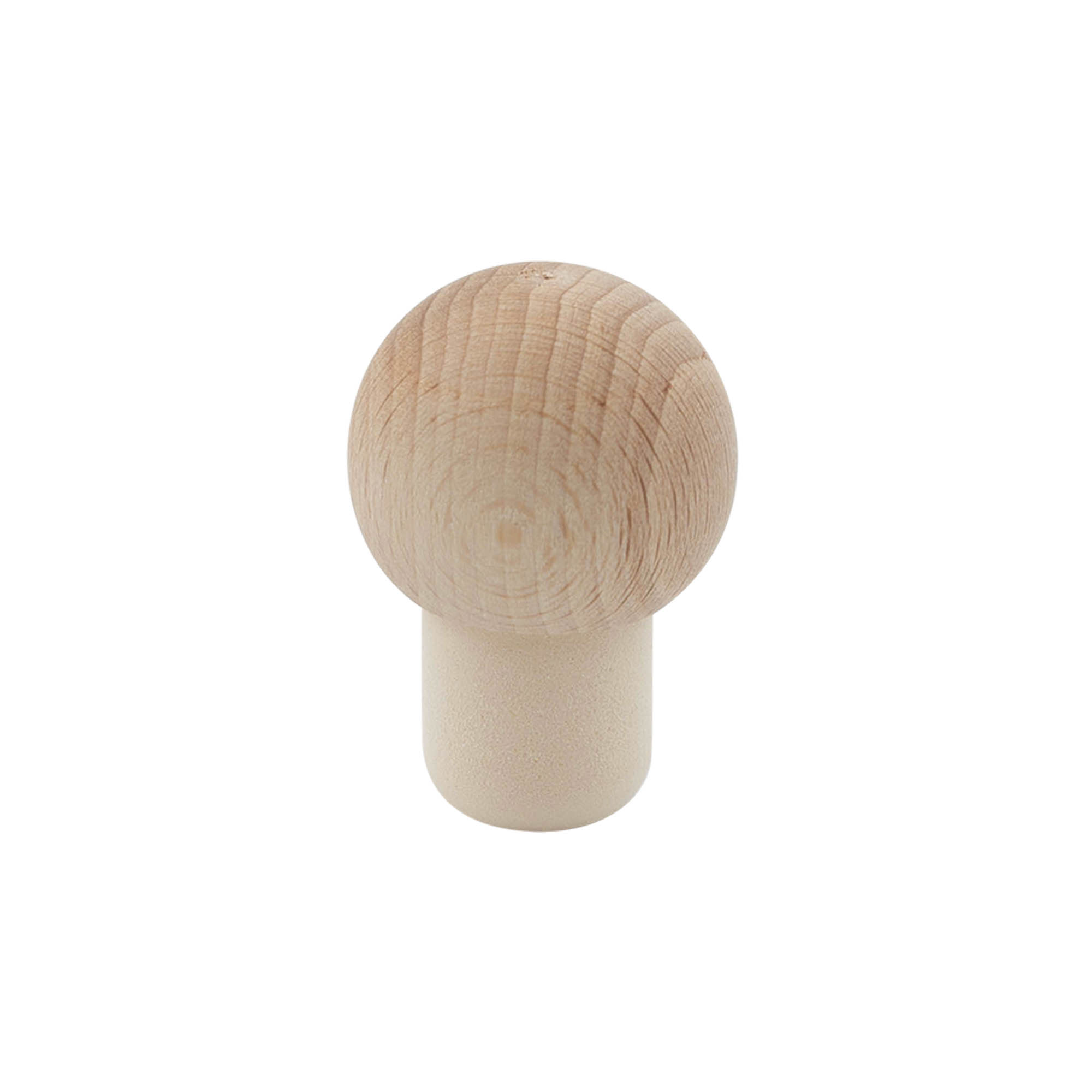 Dop cu mâner 19 mm 'bilă', lemn/plastic, pentru gură: dop de plută Dop cu mâner 19 mm 'bilă', lemn/plastic, pentru gură: dop de plută