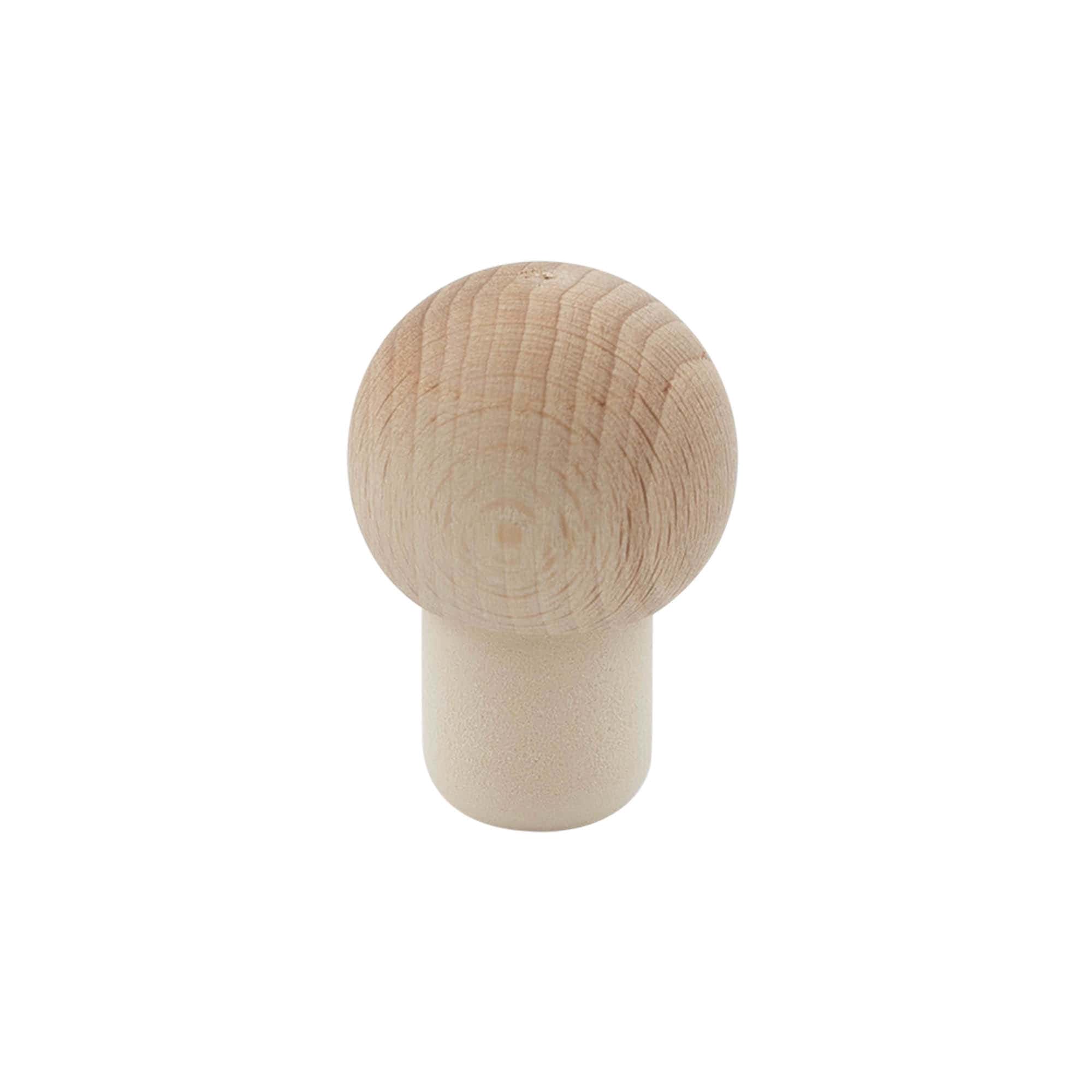 Dop cu mâner 19 mm 'bilă', lemn/plastic, pentru gură: dop de plută