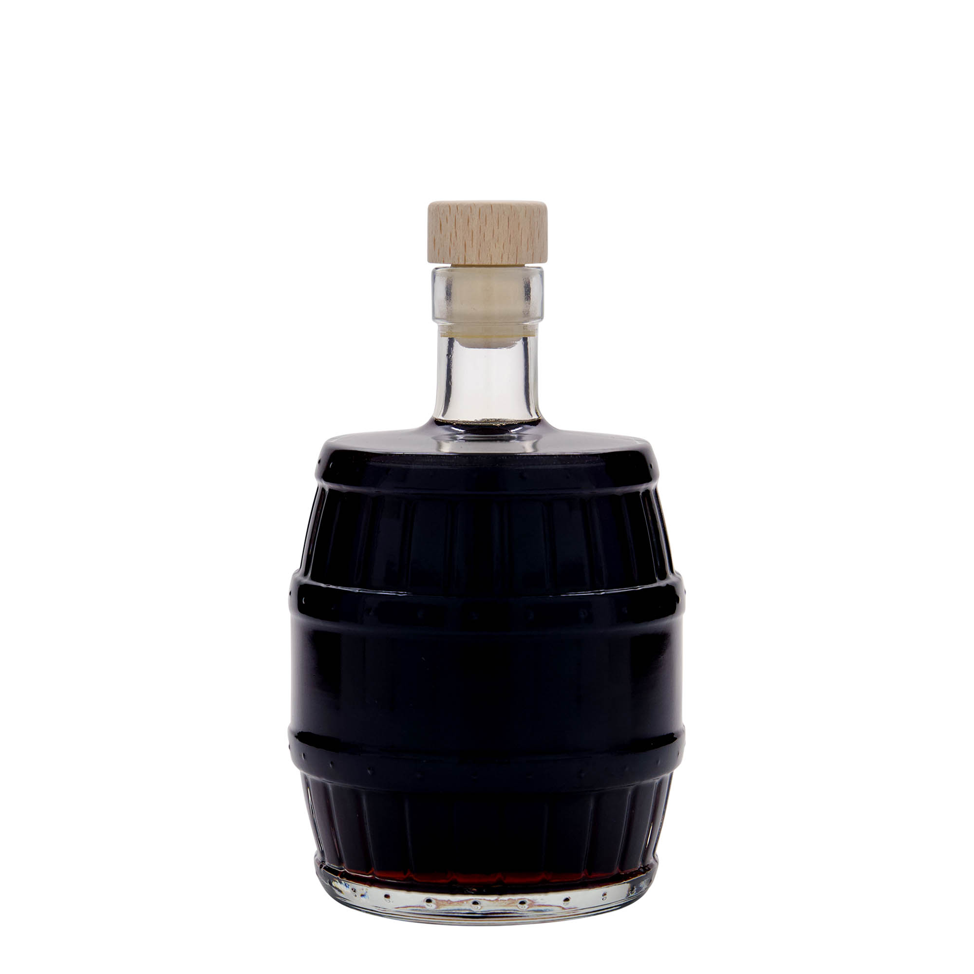 Sticlă de sticlă de 500 ml „Butoi”, gura: dop de plută Sticlă de sticlă de 500 ml „Butoi”, gura: dop de plută