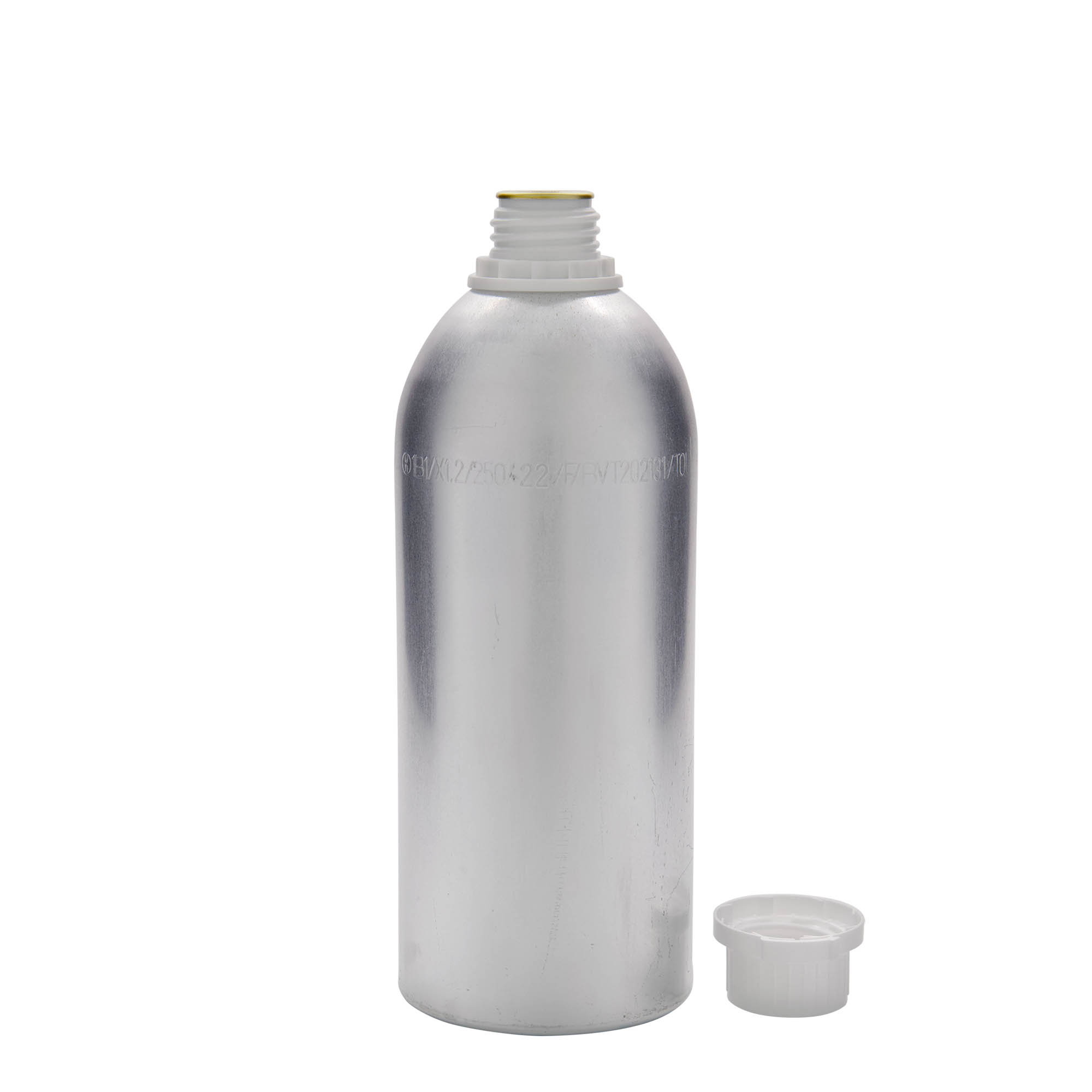 1100 ml sticlă din aluminiu, metal, argintiu, gura: DIN 32 1100 ml sticlă din aluminiu, metal, argintiu, gura: DIN 32