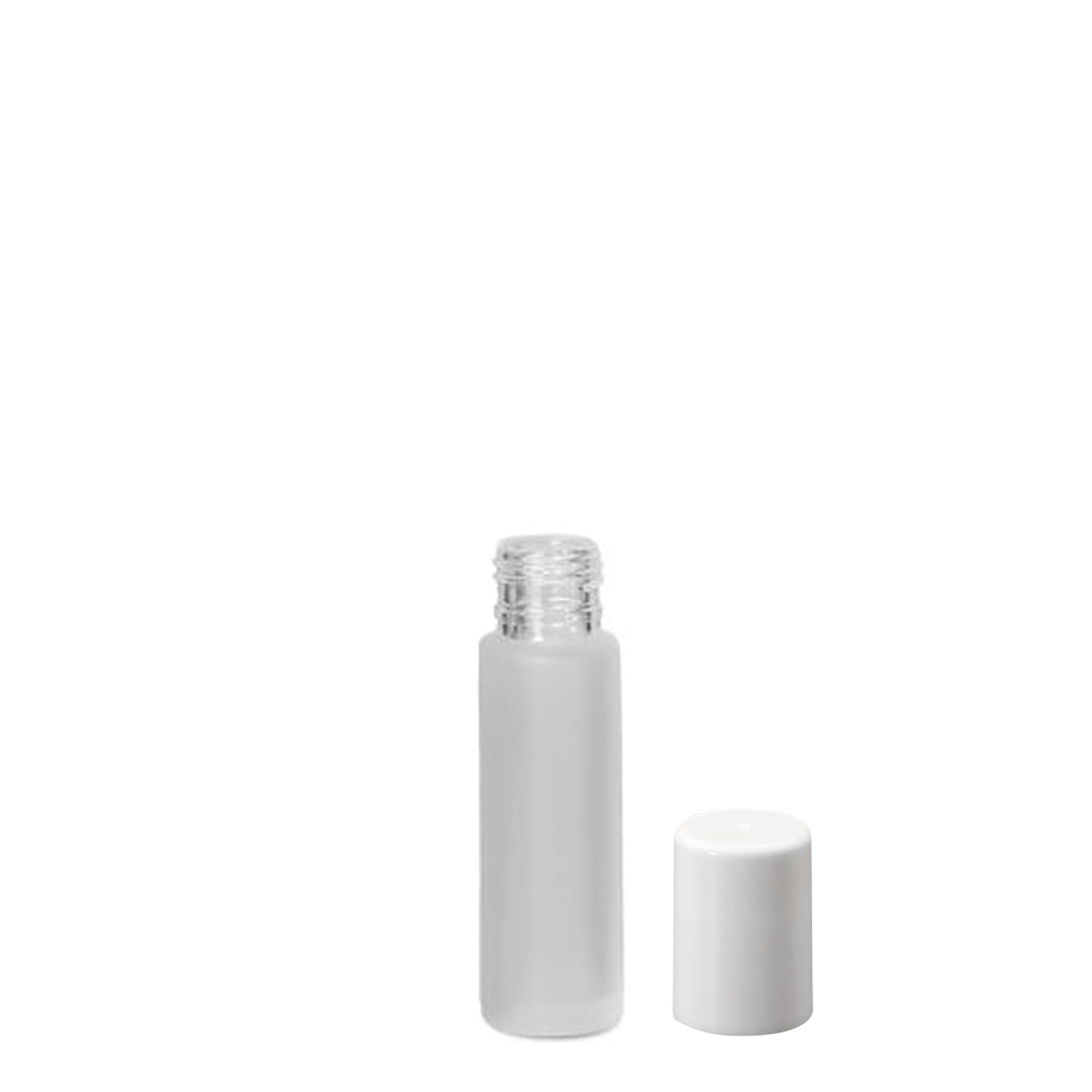 Sticlă roll-on de 10 ml, sticlă, mată, gât: capac cu filet Sticlă roll-on de 10 ml, sticlă, mată, gât: capac cu filet