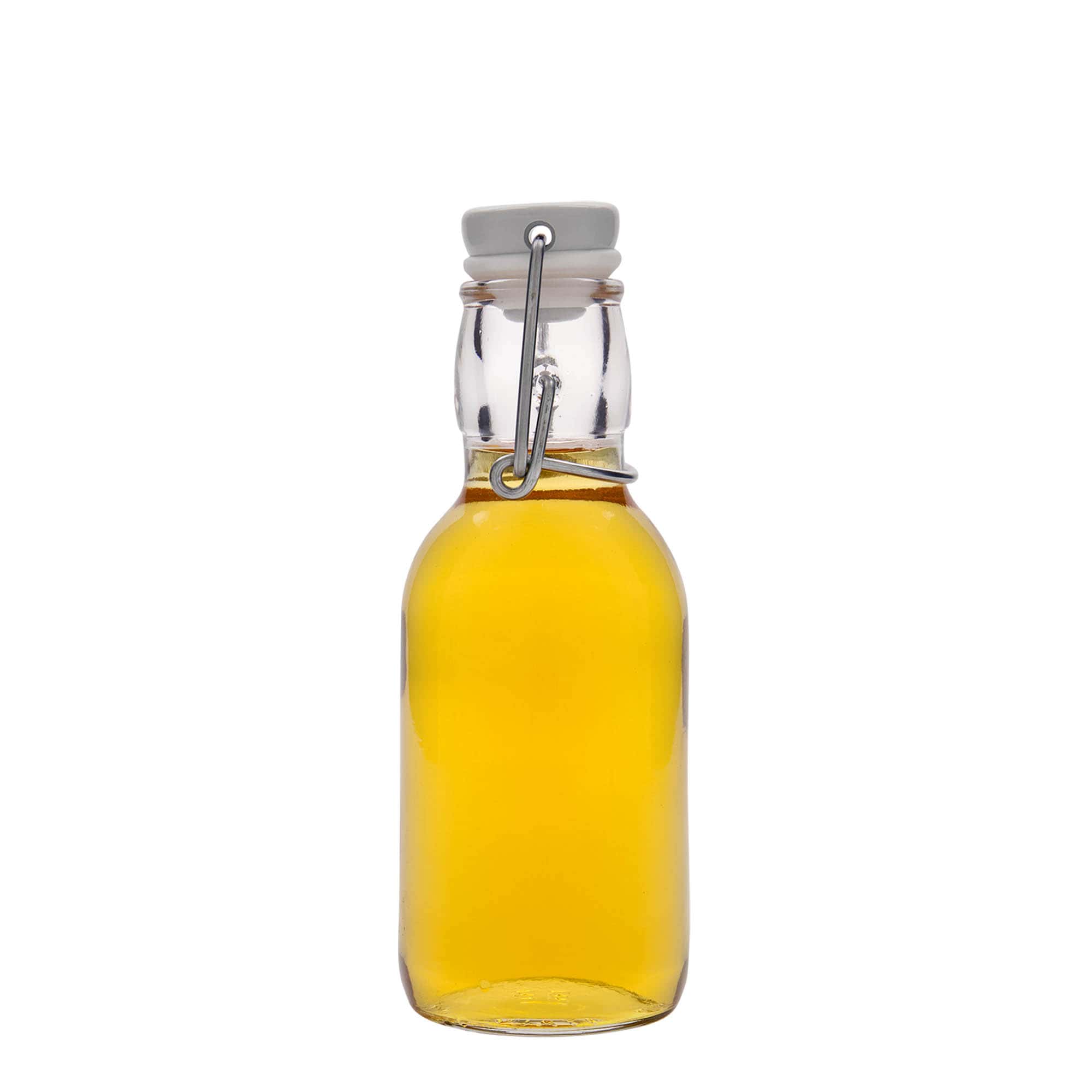 Sticlă de sticlă de 250 ml „Emilia”, deschidere: închidere cu clemă