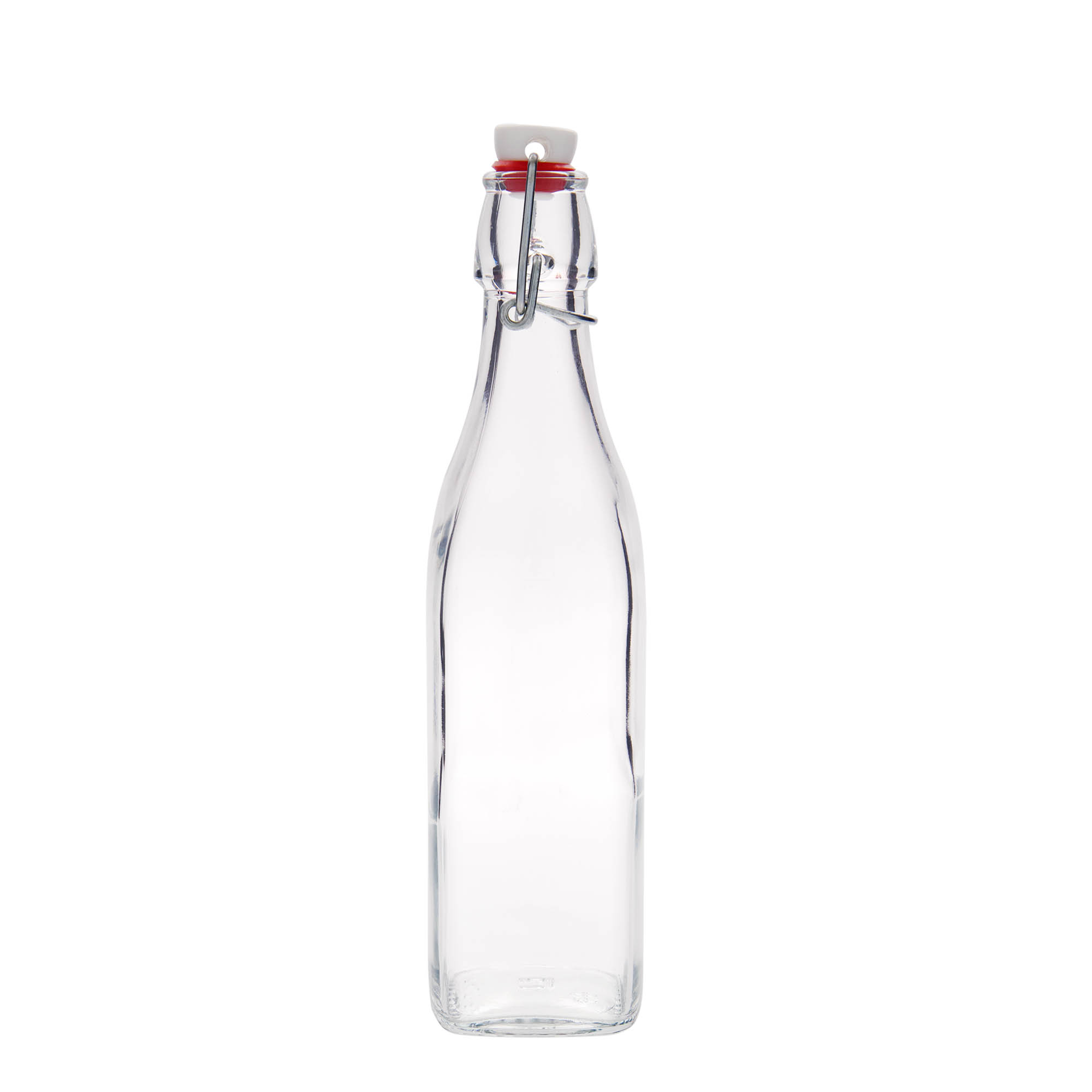 Sticlă de sticlă de 500 ml „Swing, pătrată, gura: închidere cu balama” Sticlă de sticlă de 500 ml „Swing, pătrată, gura: închidere cu balama”