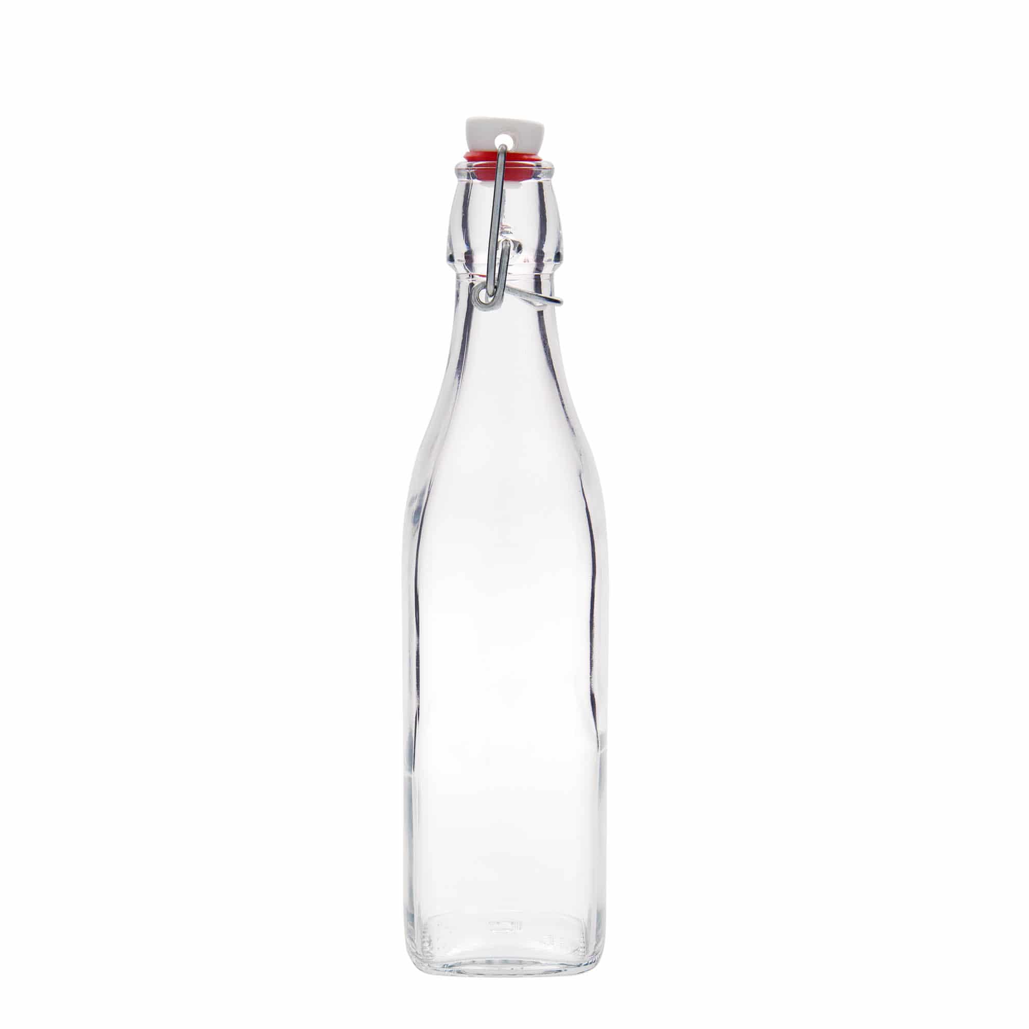 Sticlă de sticlă de 500 ml „Swing, pătrată, gura: închidere cu balama”