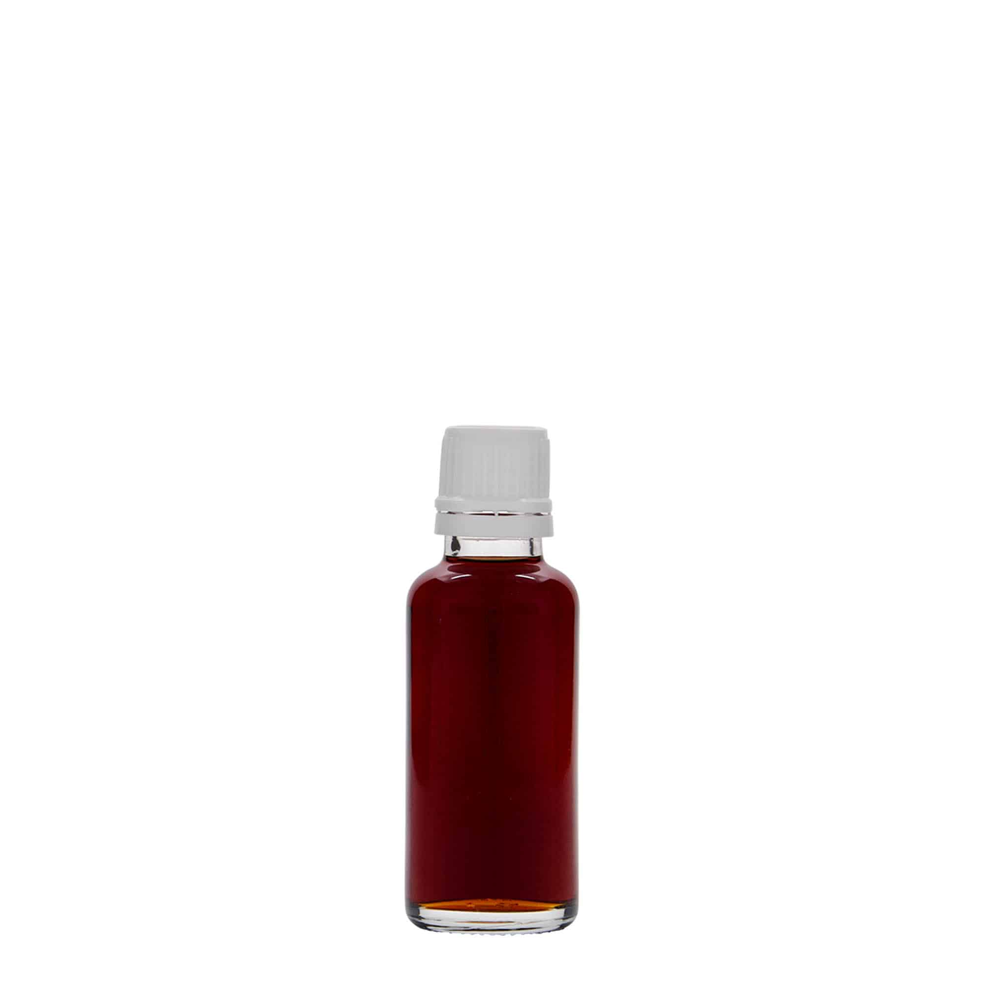 Sticlă medicală de 30 ml, sticlă, gură: DIN 18