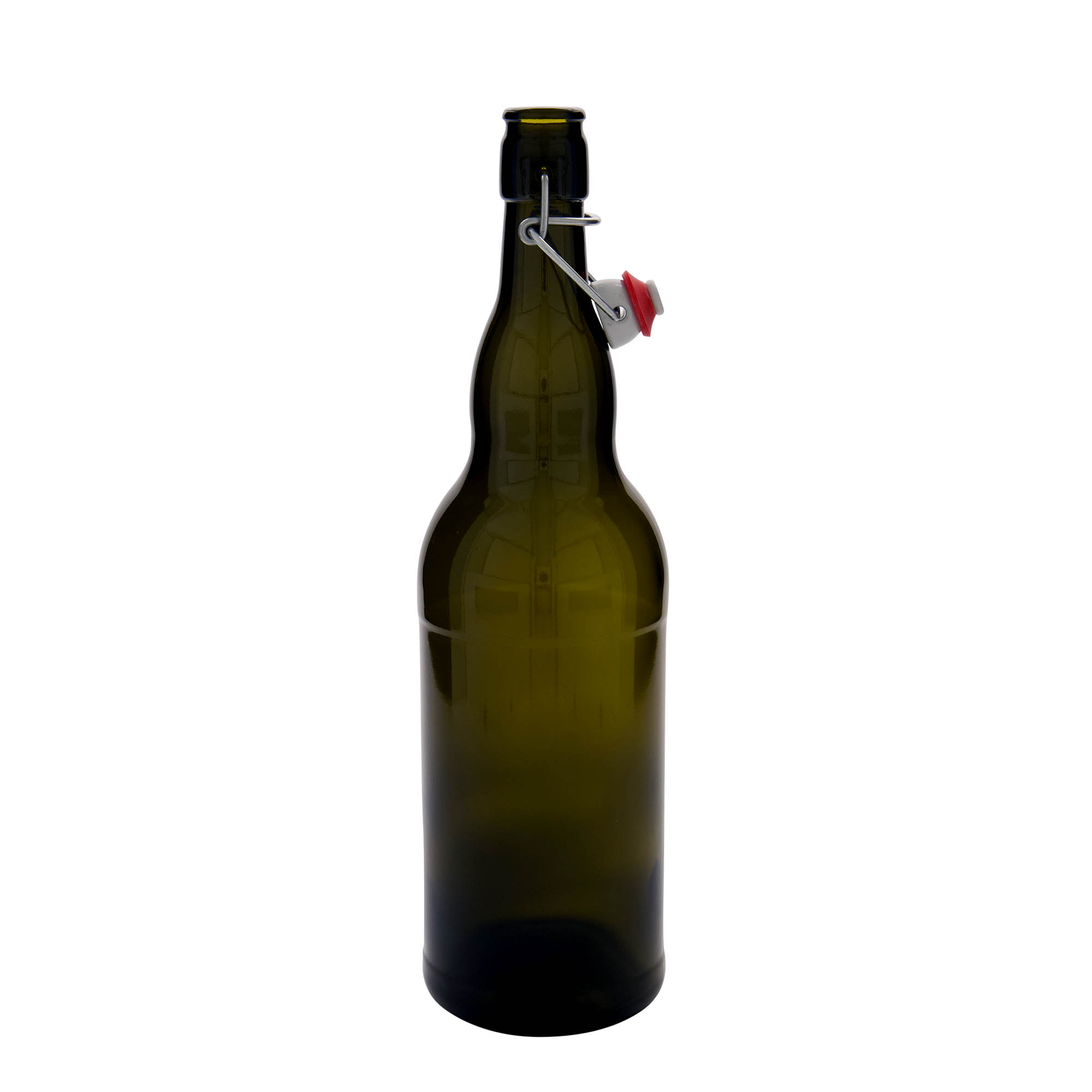 Sticlă de bere 1.000 ml Belgia, sticlă, verde antichizat, gât: închidere cu clemă Sticlă de bere 1.000 ml Belgia, sticlă, verde antichizat, gât: închidere cu clemă