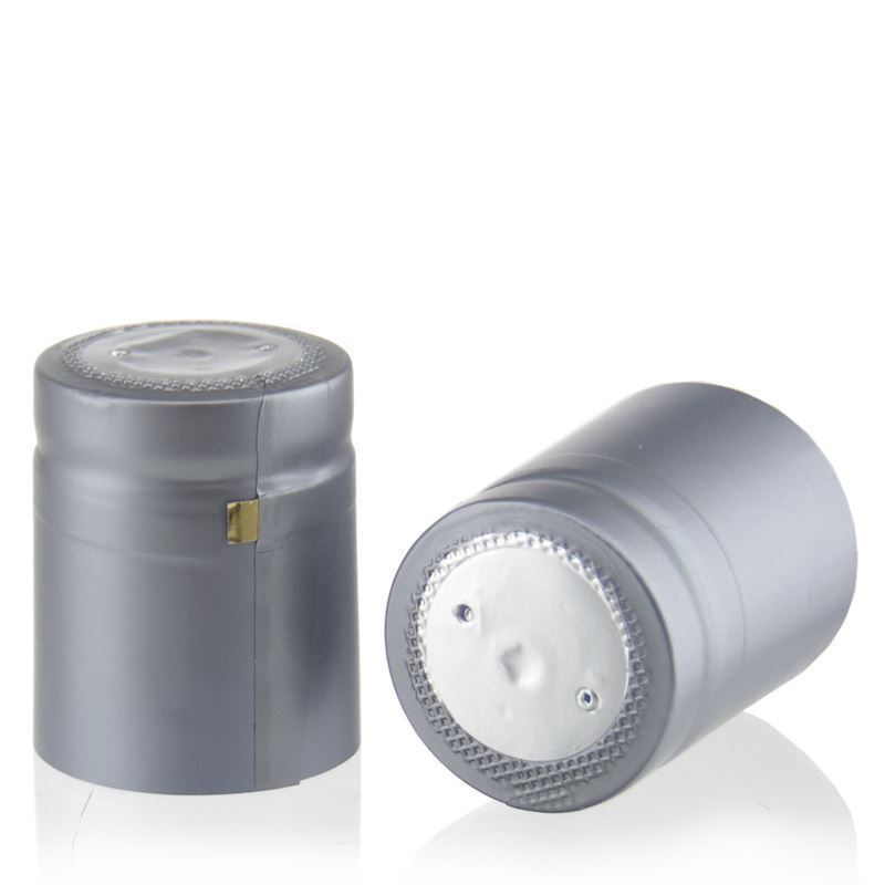 Capsulă termocontractabilă 32x41, plastic PVC, argintiu Capsulă termocontractabilă 32x41, plastic PVC, argintiu