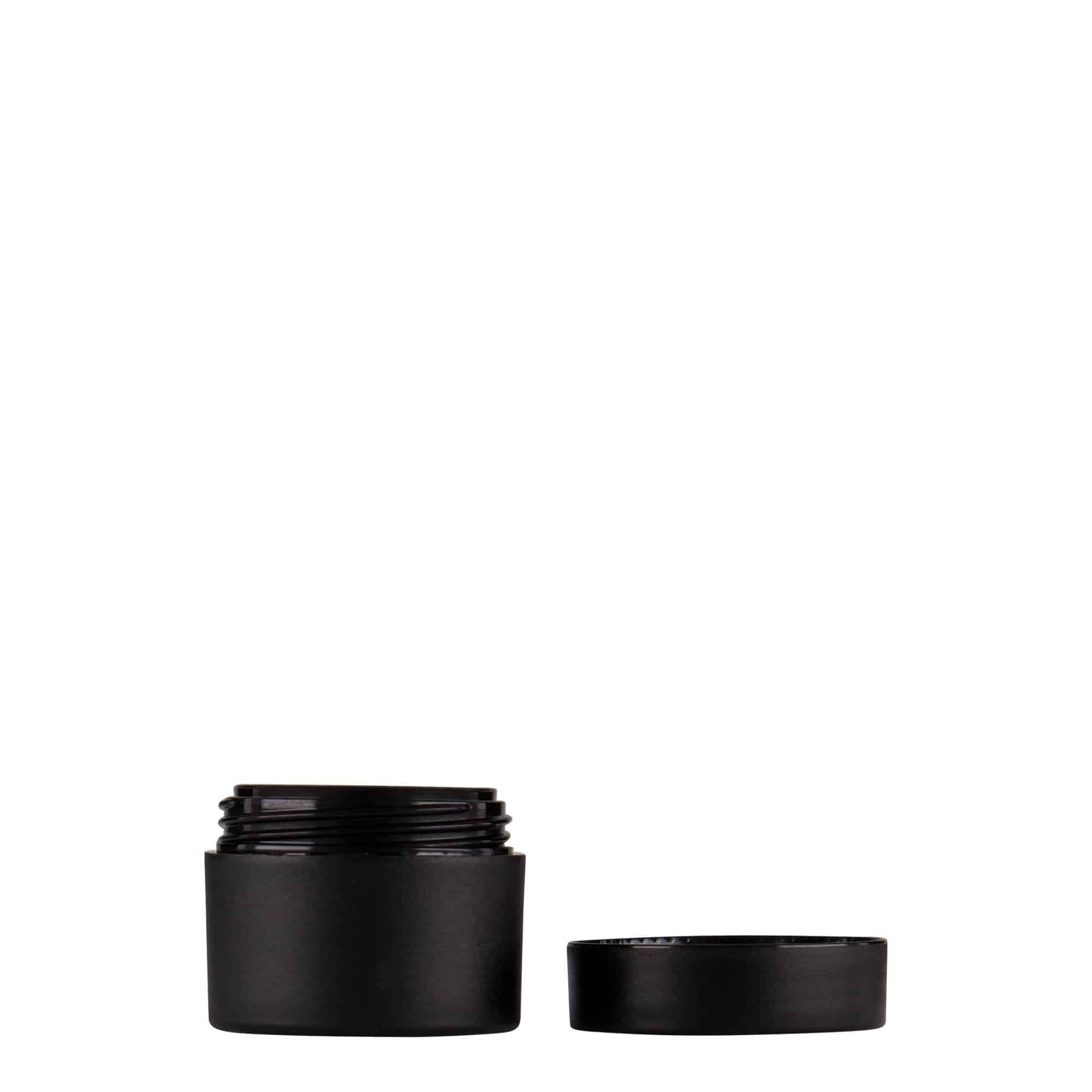 5 ml cutie din plastic „Antonella”, PP, negru, gura: capac cu filet