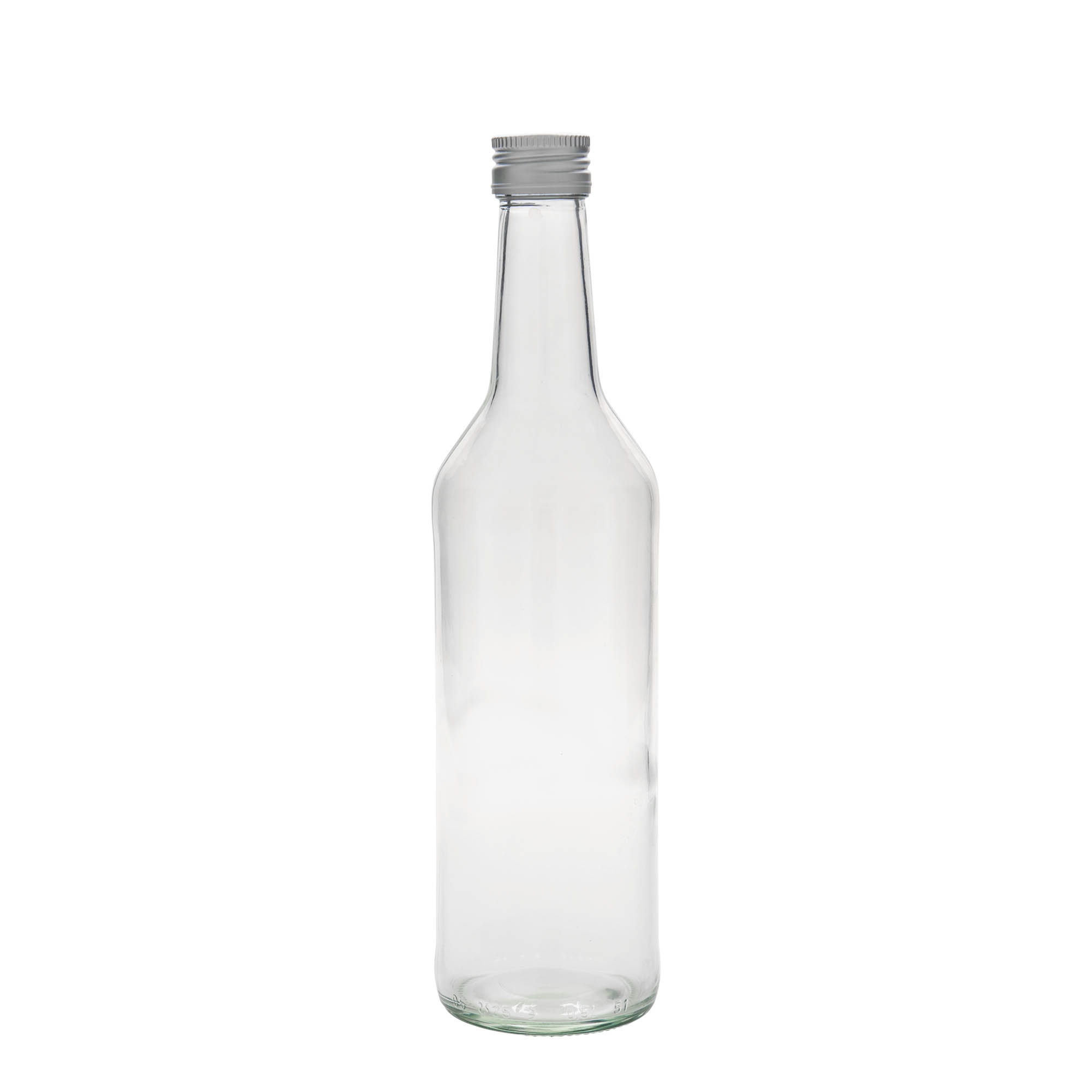 Sticlă de sticlă de 500 ml, gât drept, deschidere: PP 28